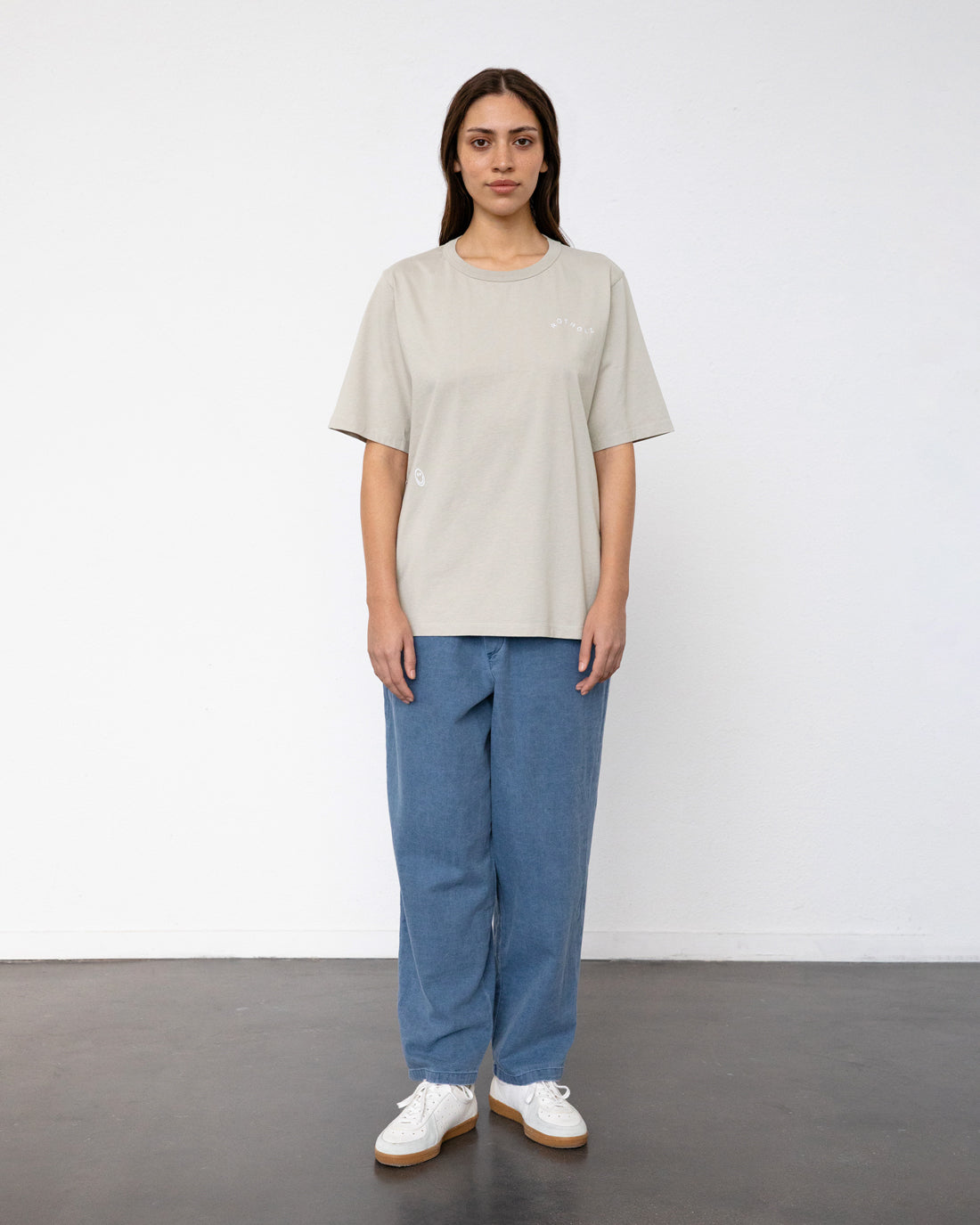 Wavy Logo T-Shirt Organic Cotton - Sand