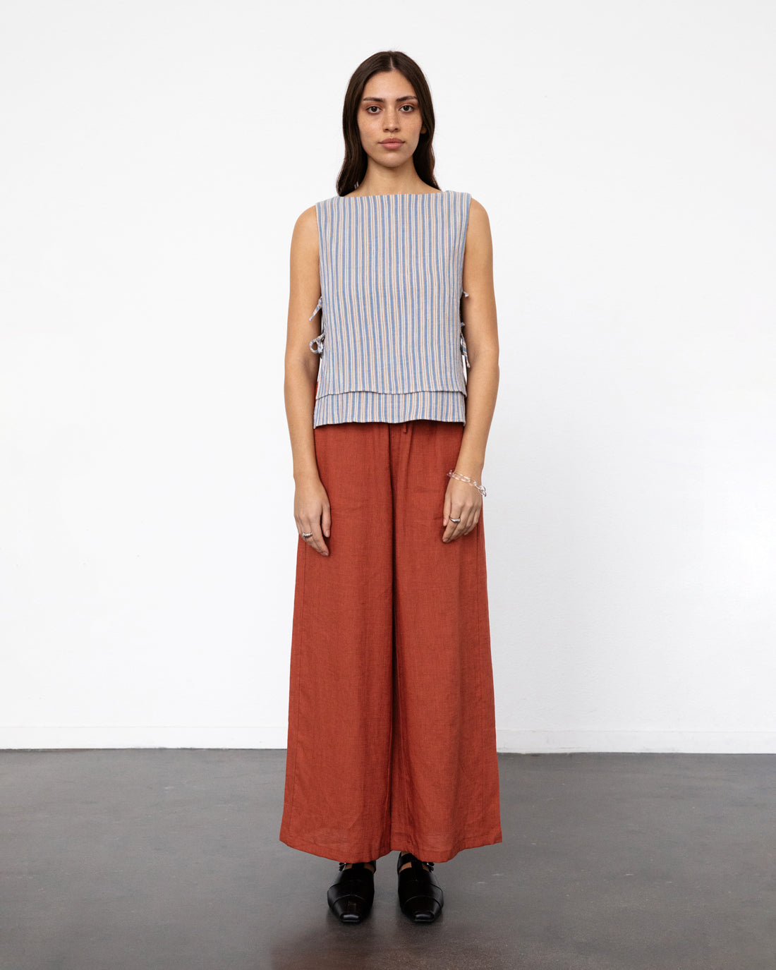 Striped wrap top organic cotton - Multi