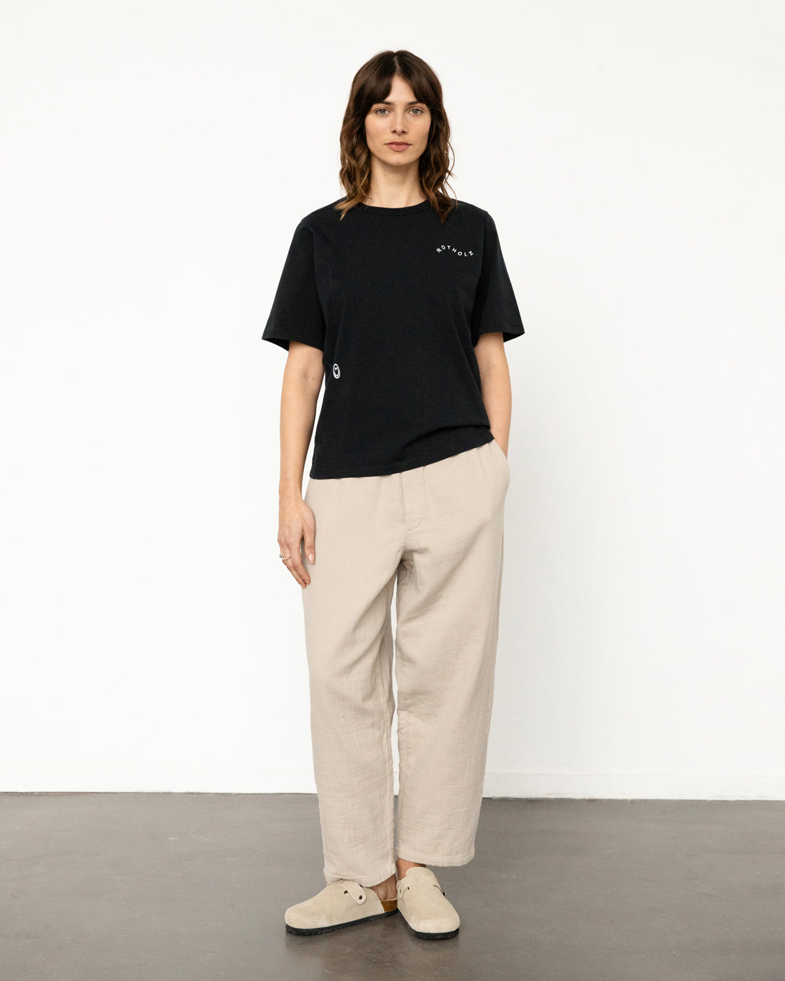 Wavy Logo T-Shirt Organic Cotton - Black