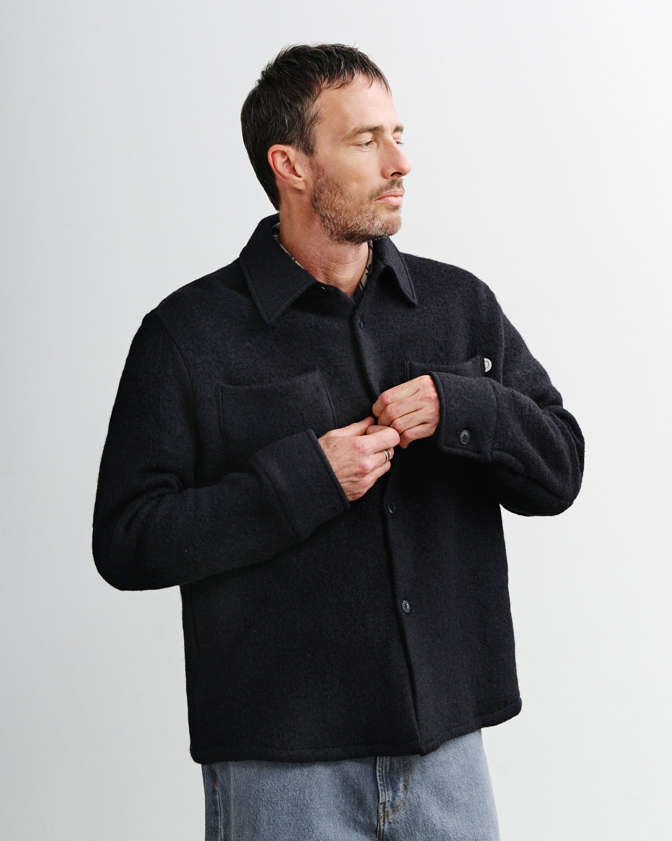 Relaxed Overshirt - True Black FW26