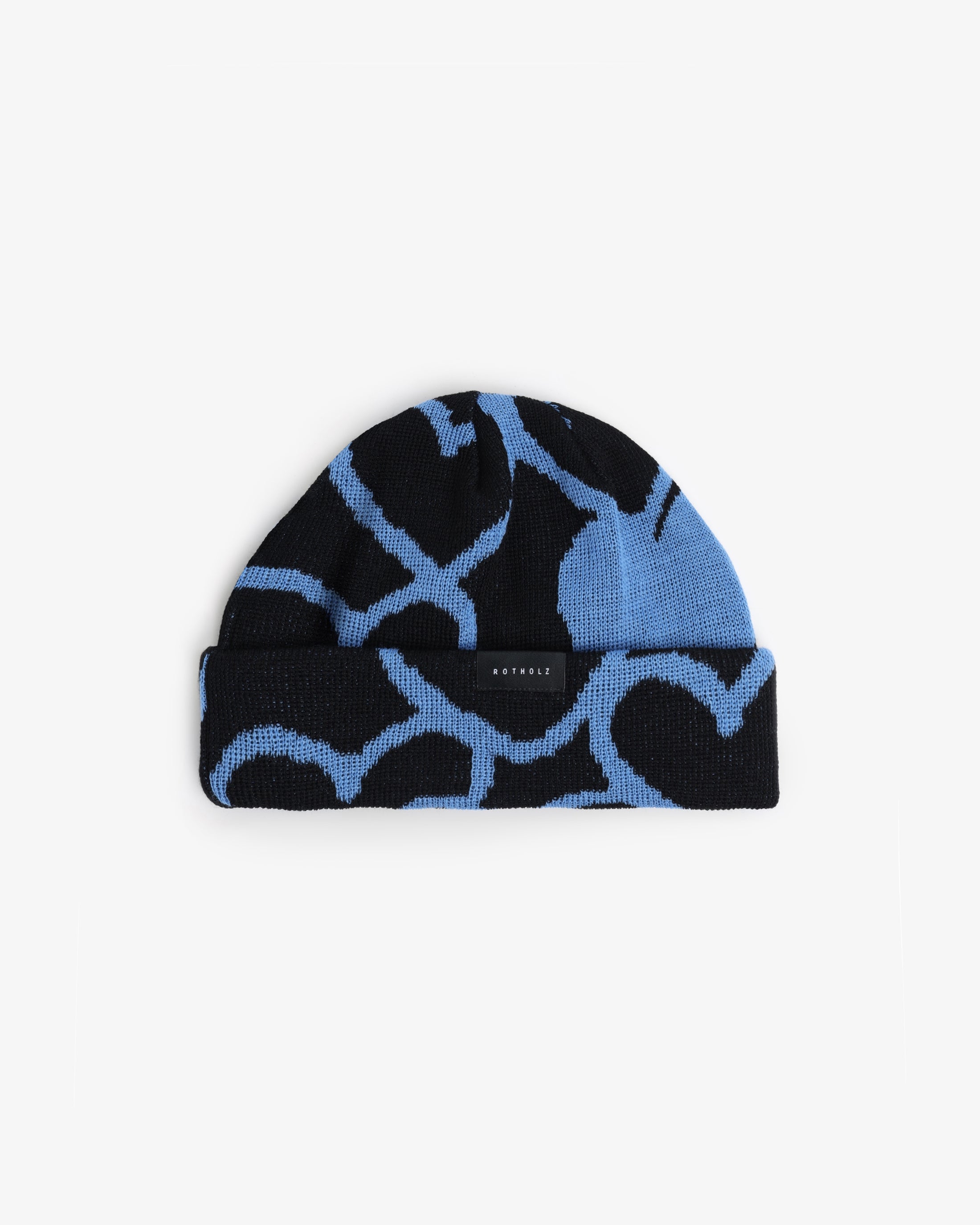 Affection Knit Beanie Organic Cotton - Black / Blue