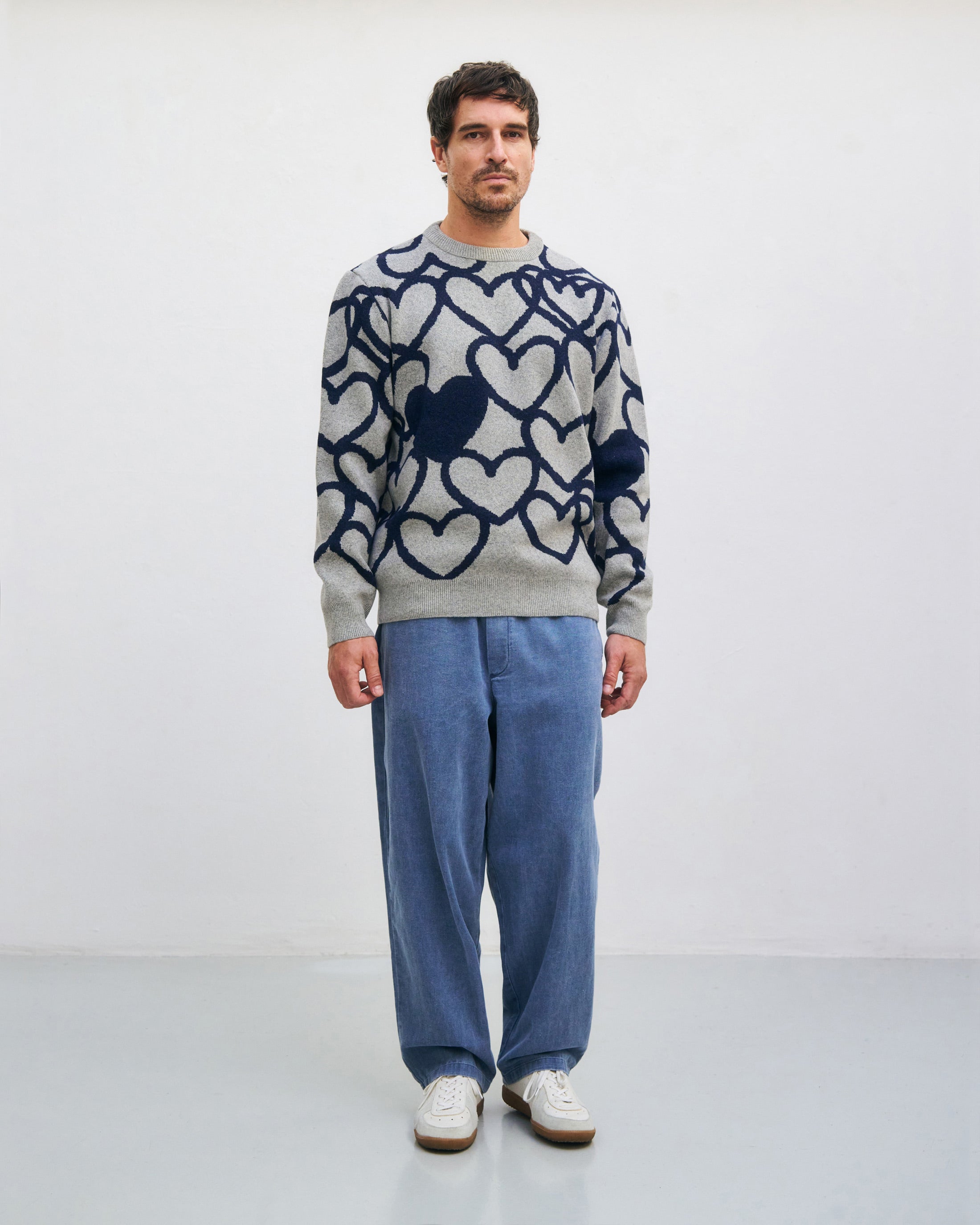 Affection Knit Sweatshirt Recycled Wool - Light Grey