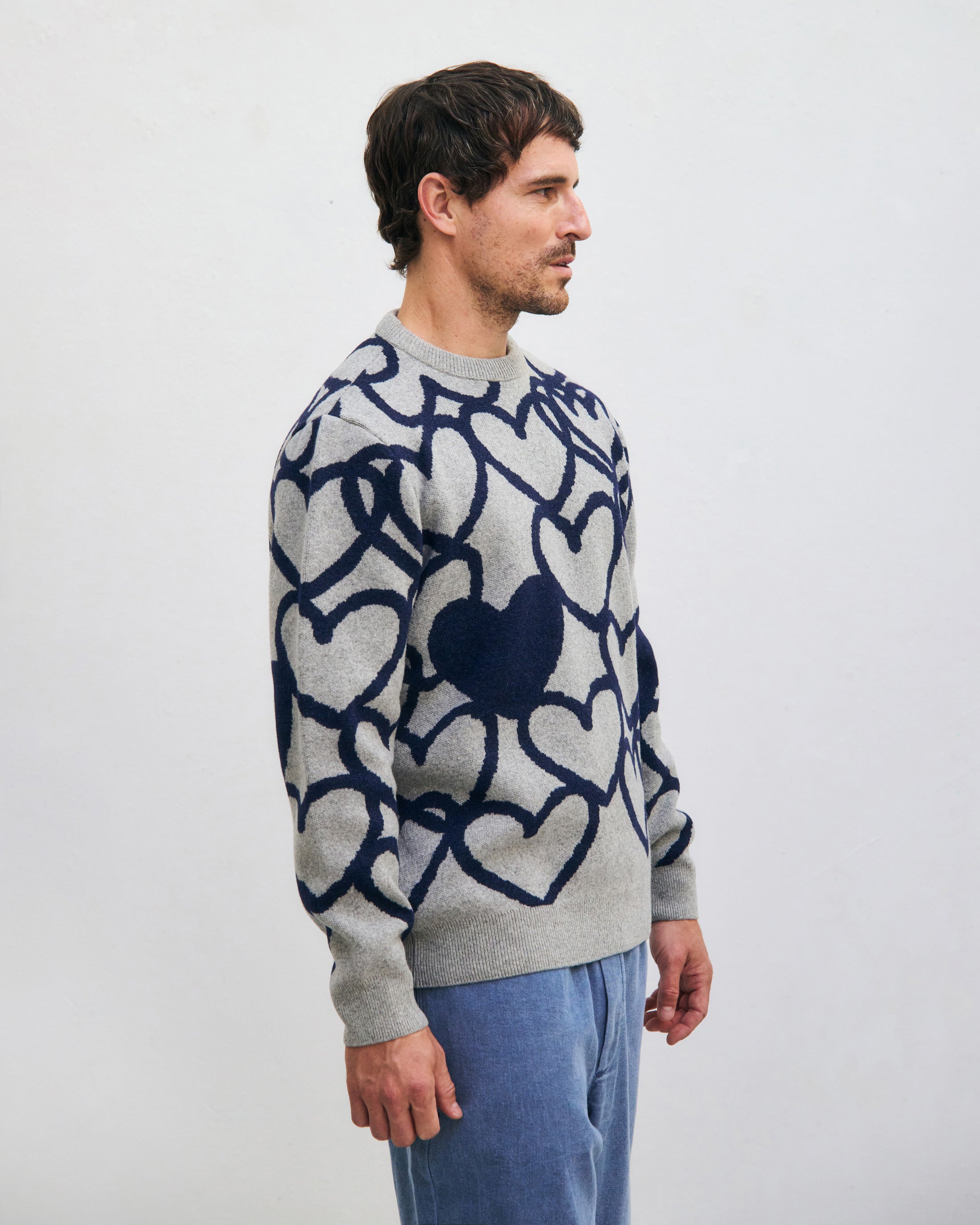 Affection Knit Sweatshirt Recycled Wool - Light Grey