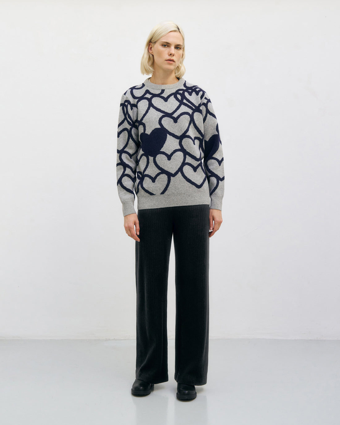 Affection Knit Sweatshirt Recycled Wool - Light Grey