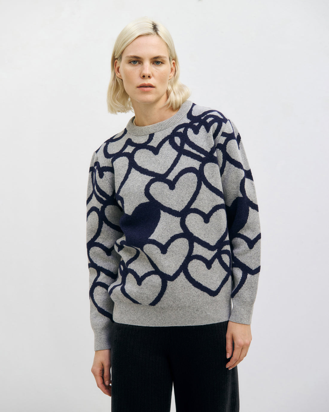 Affection Knit Sweatshirt Recycled Wool - Light Grey