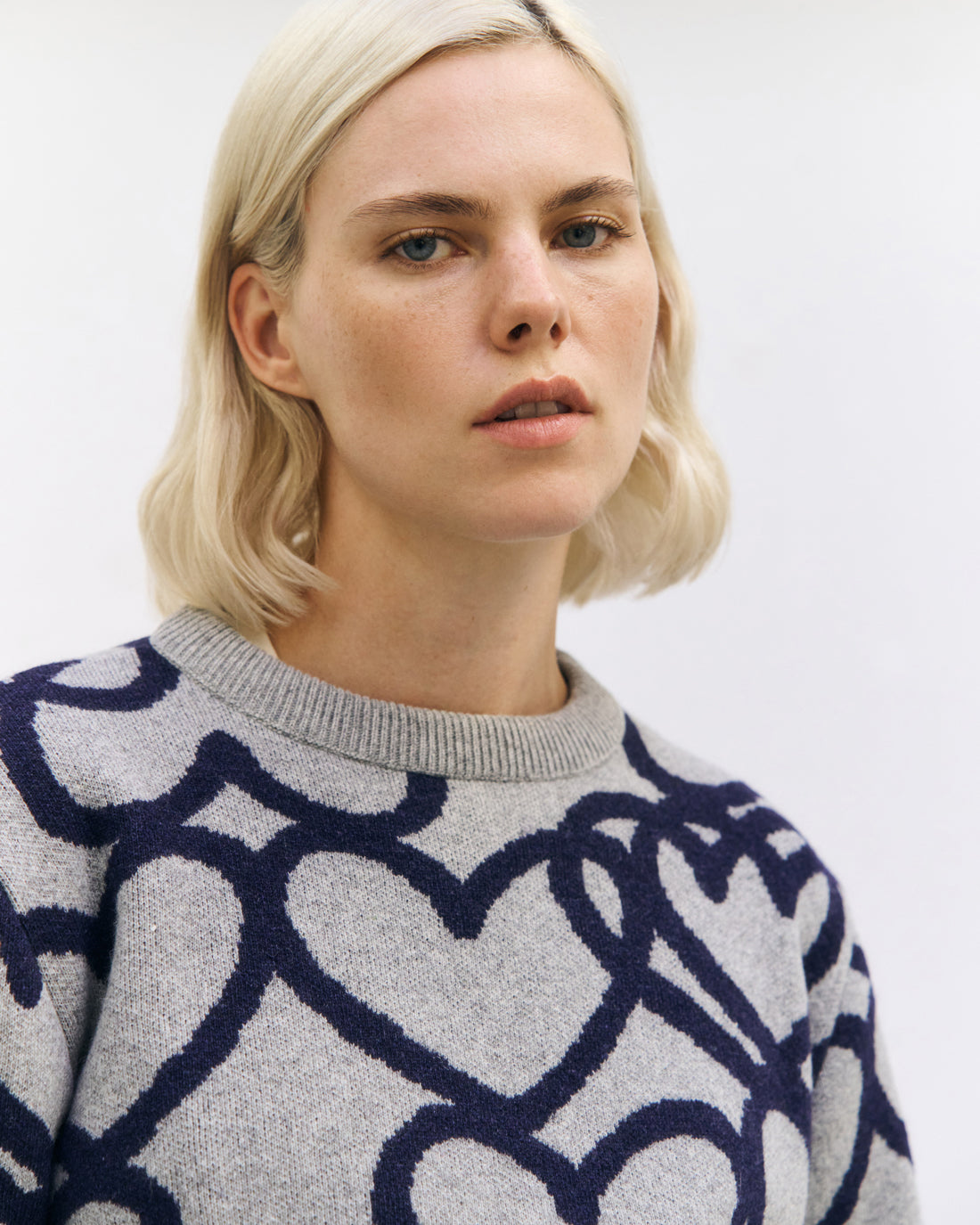 Affection Knit Sweatshirt Recycled Wool - Light Grey