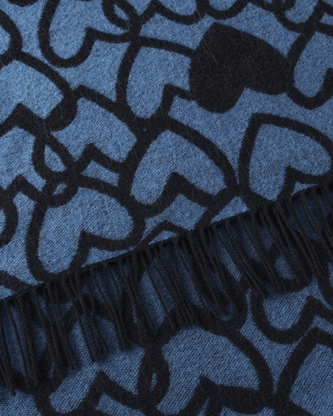 Affection Scarf Merino Wool - Black / Blue