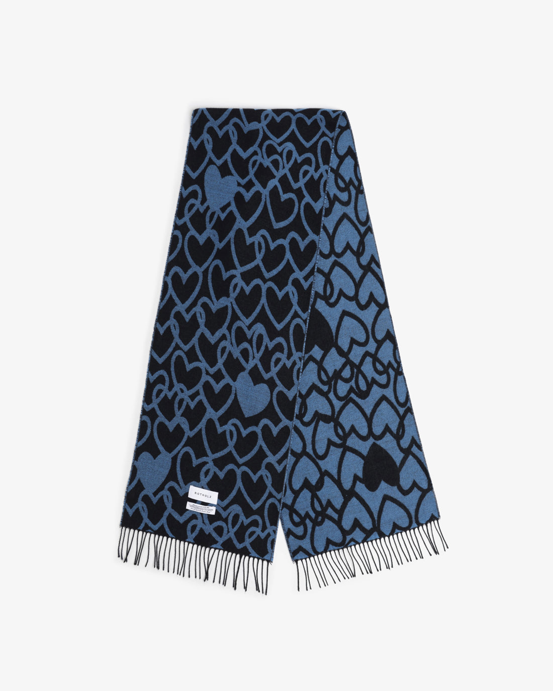 Affection Scarf Merino Wool - Black / Blue