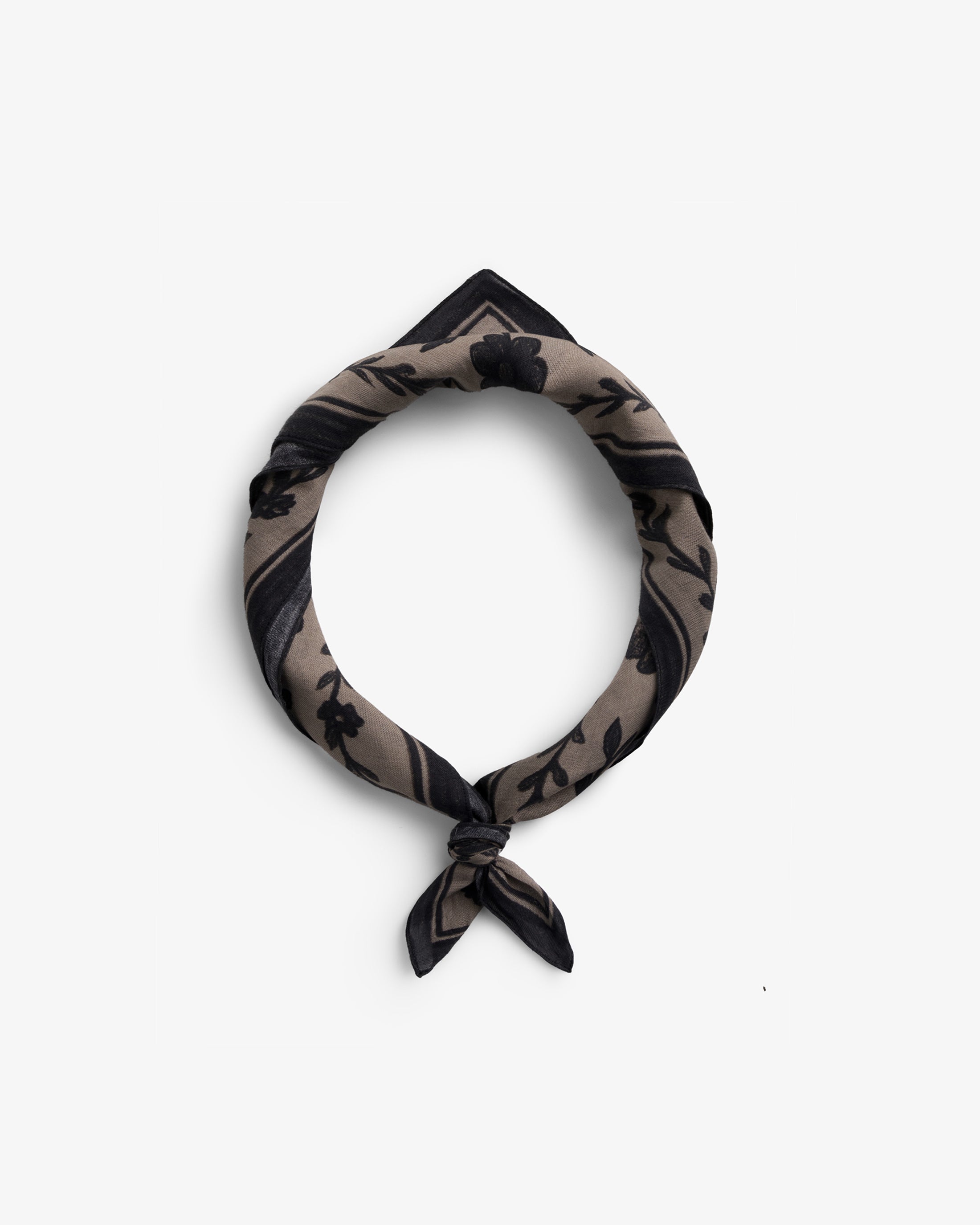 Bandana Organic Cotton - Floral Beige FW26