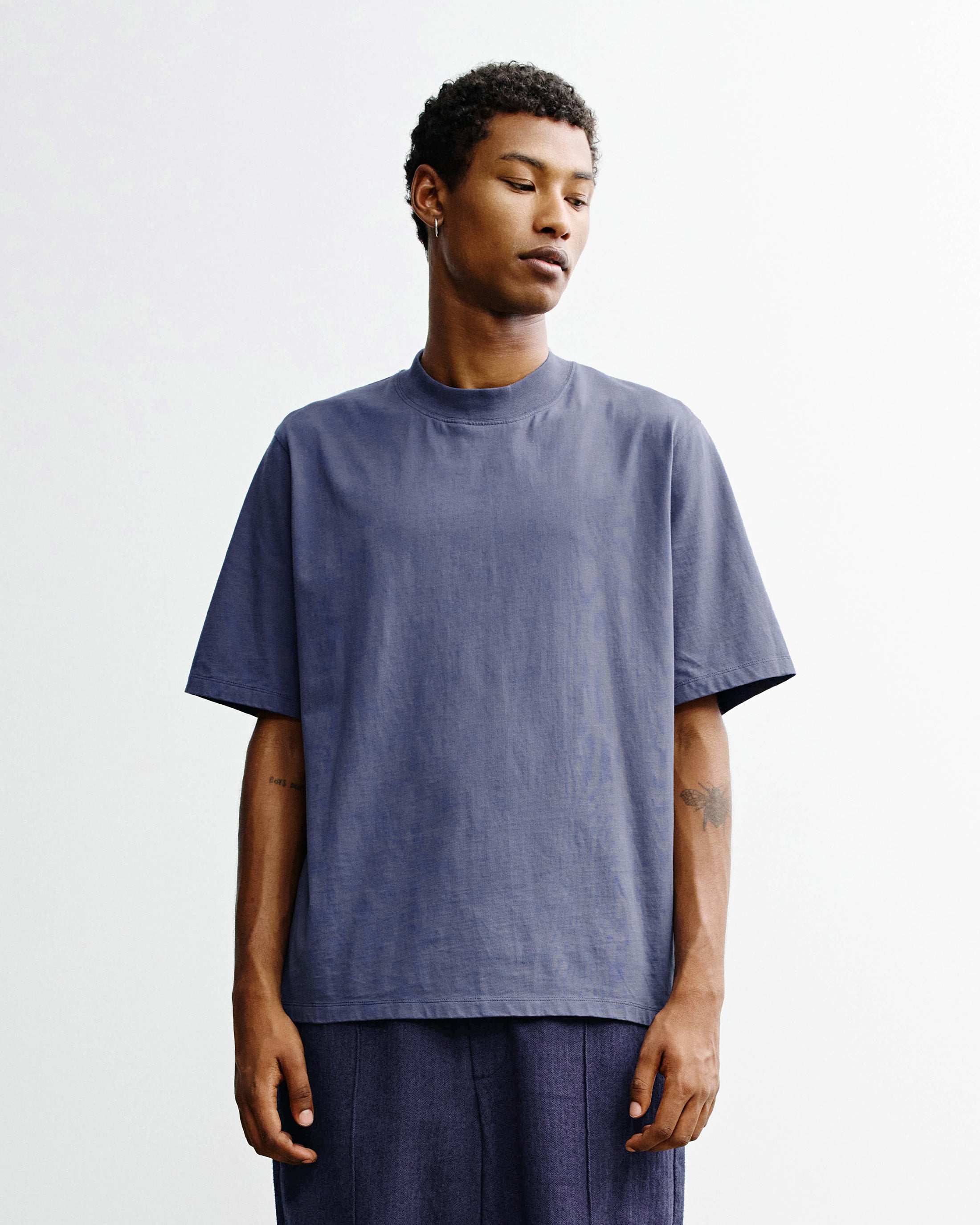 Big Collar T-Shirt - Blue