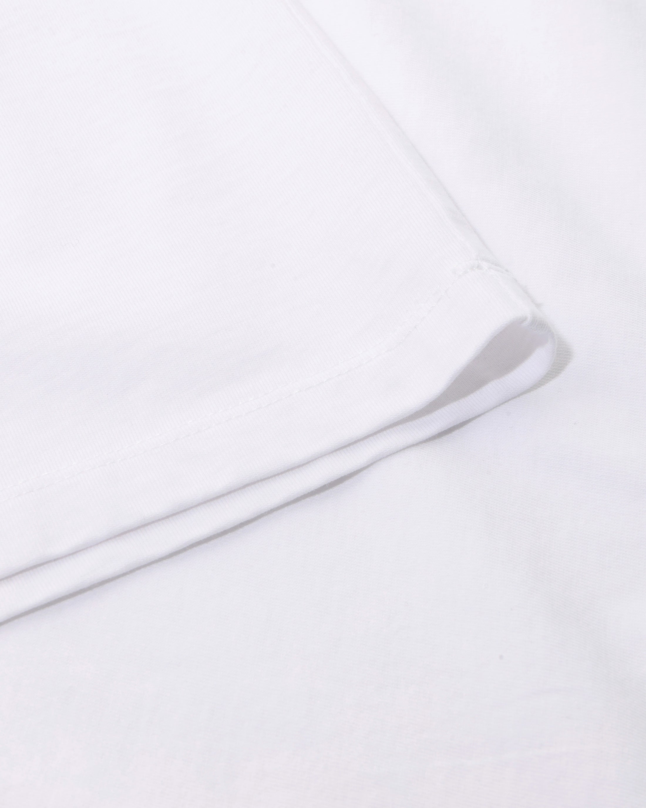 T-Shirt mit Breitem Kragen - Weiß