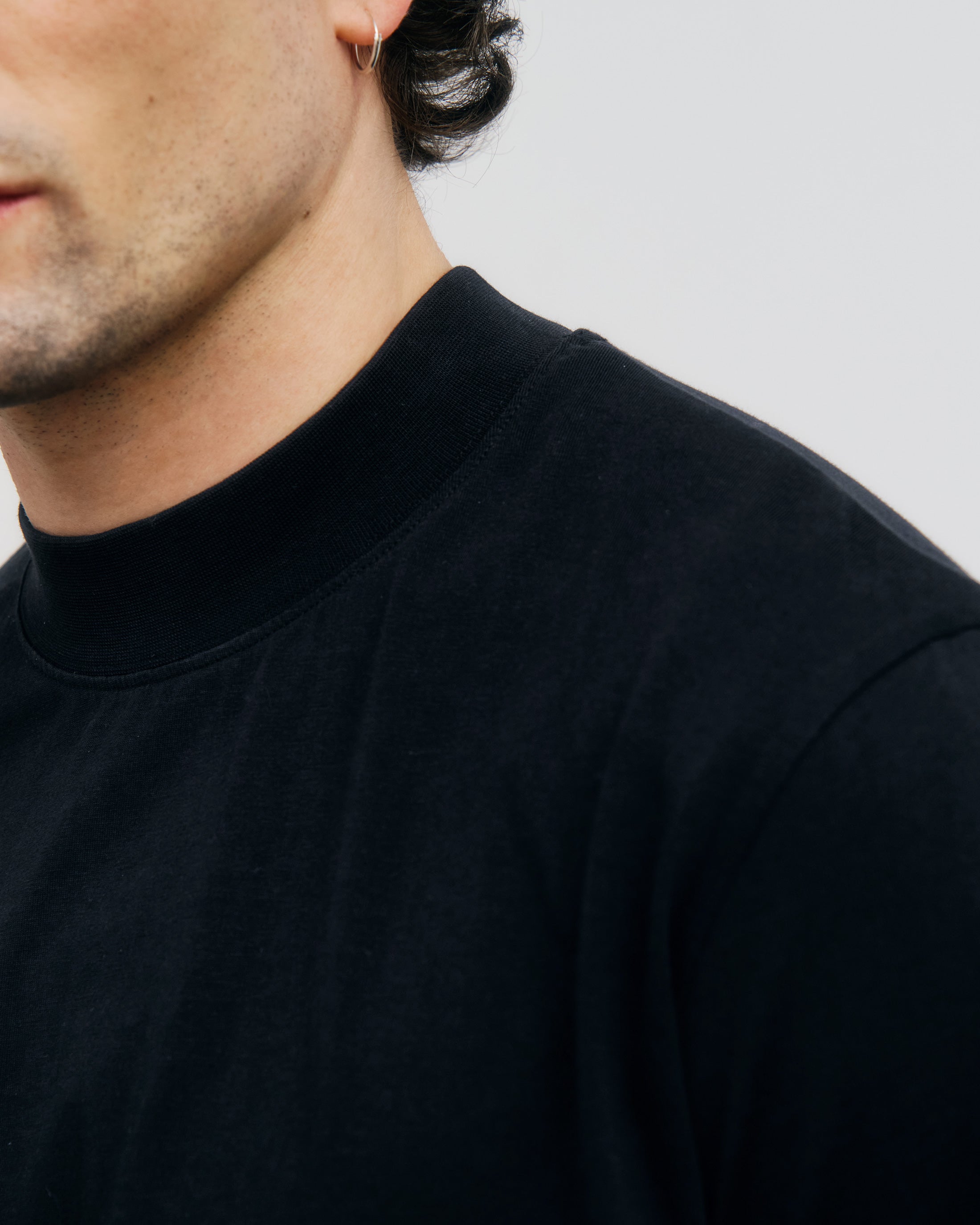 Big Collar T-Shirt - Black
