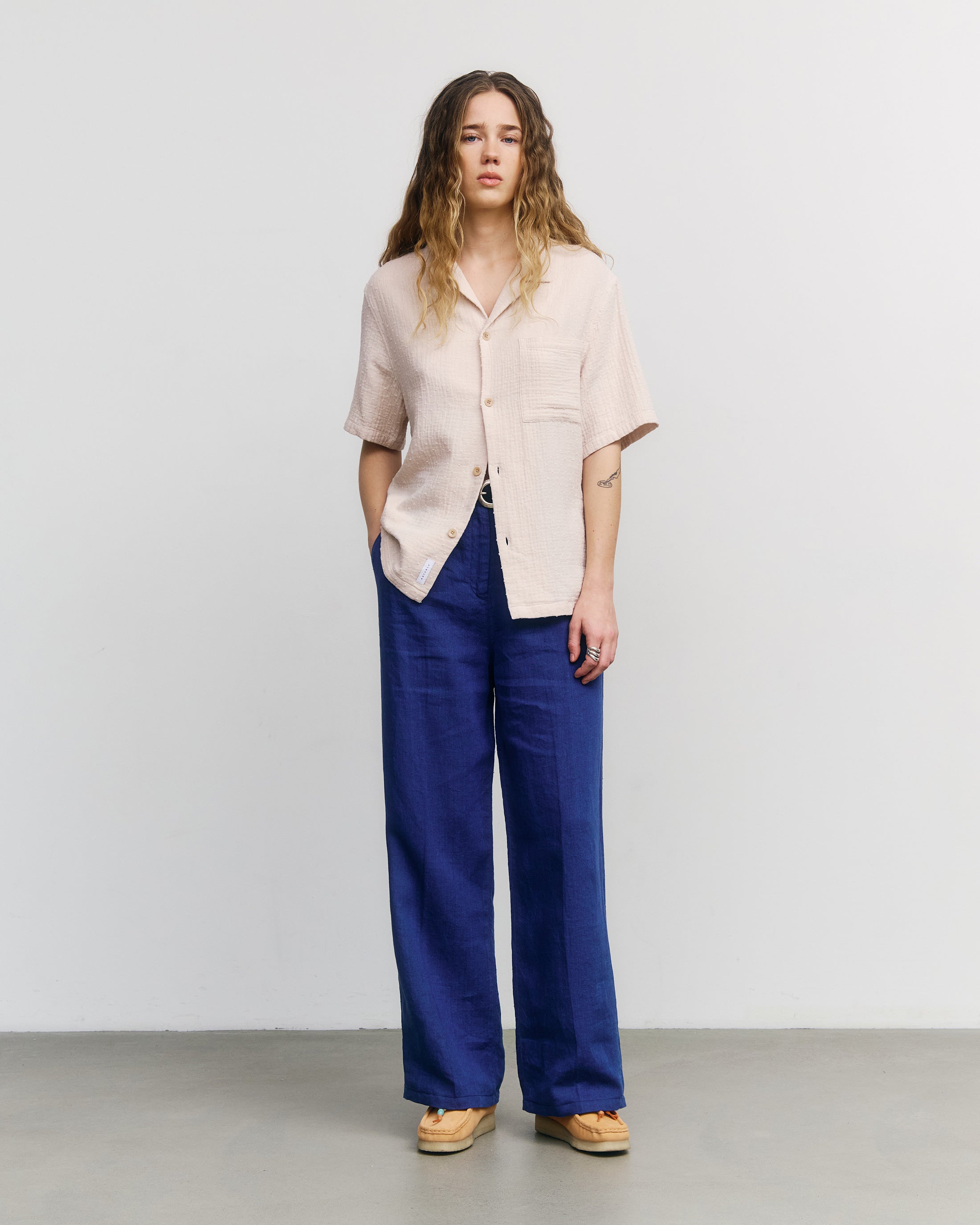 Bowling Shirt Organic Cotton - Pale Gray SS26