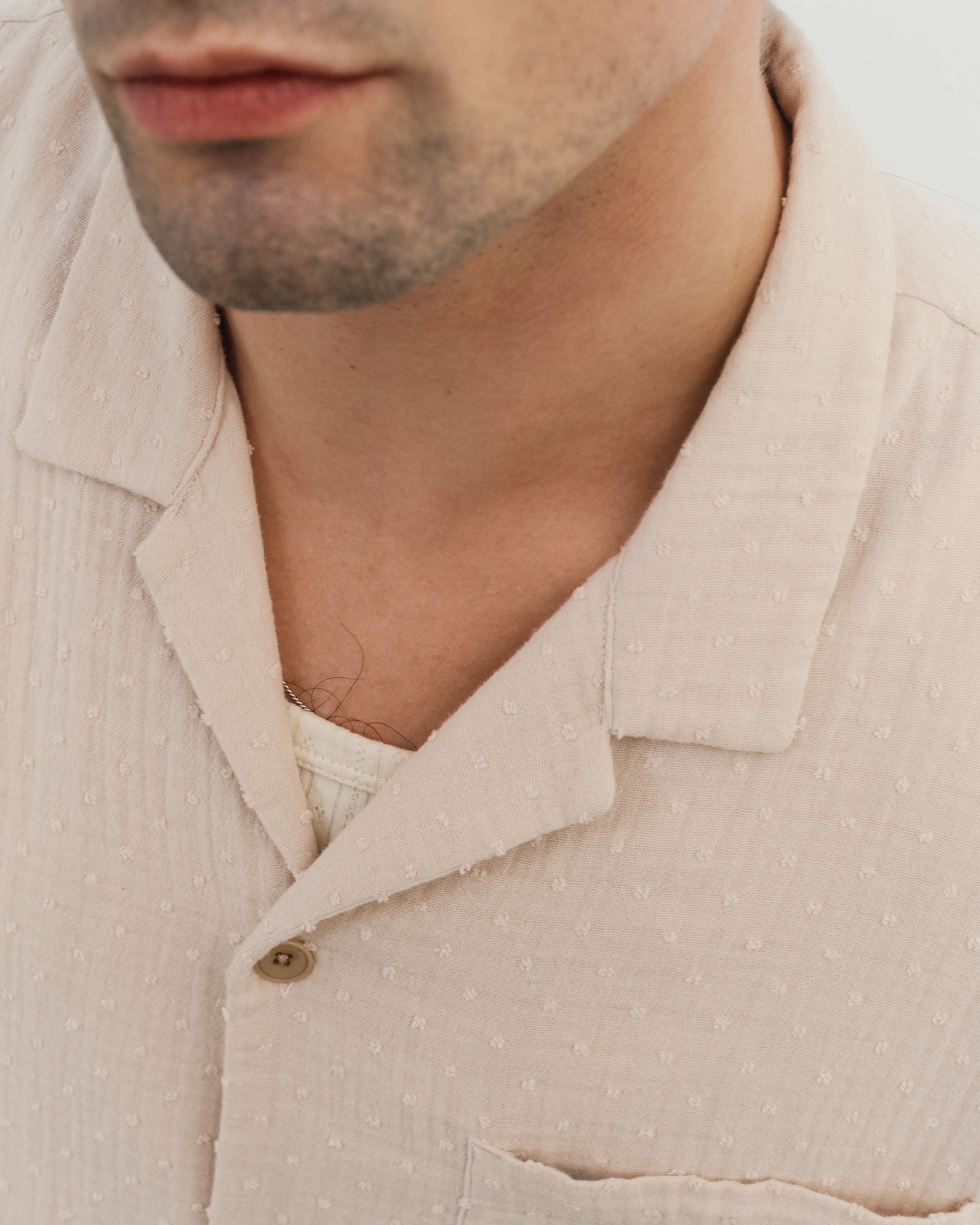 Structured Bowling Shirt Organic Cotton - Grey