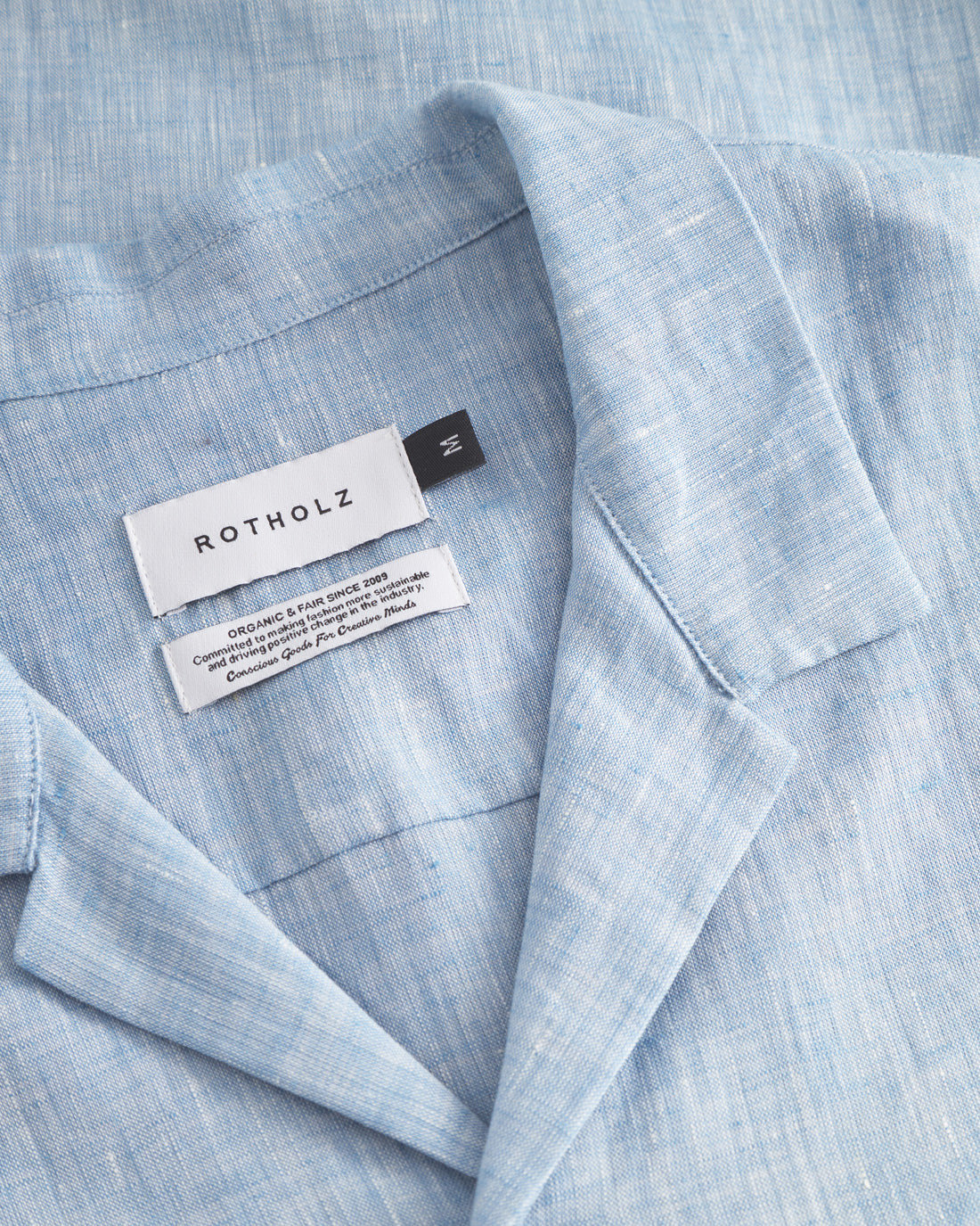 Bowling Shirt Organic Cotton - Light Blue