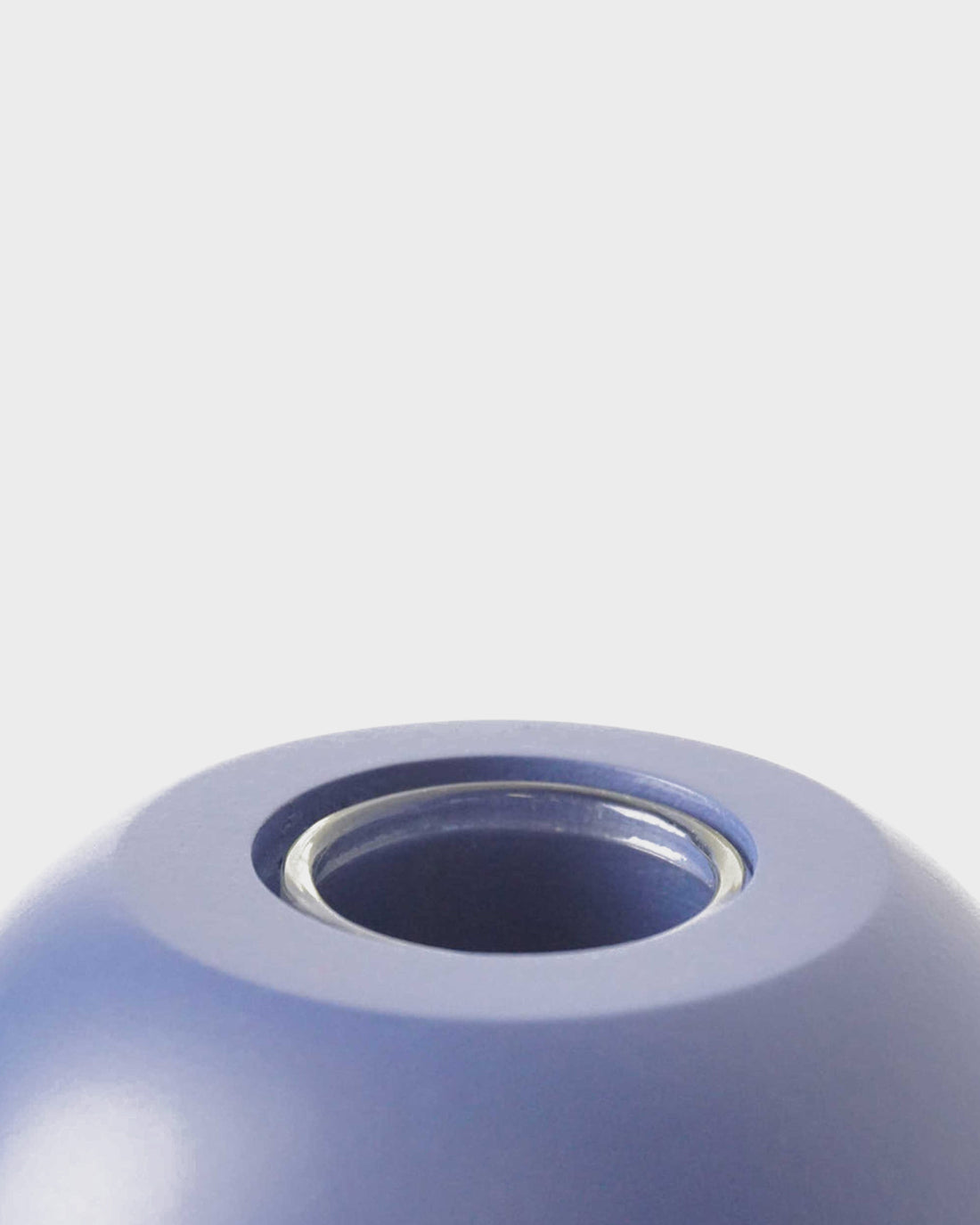 BUBBLE WOOD VASE 14 CM – BLUE