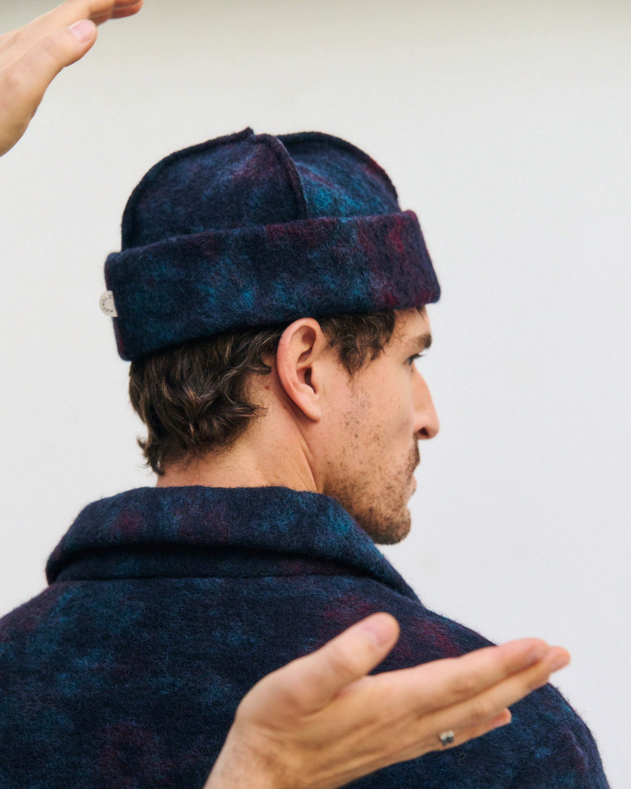 Workwear Jacket Organic Wool Blend - Blue Melange
