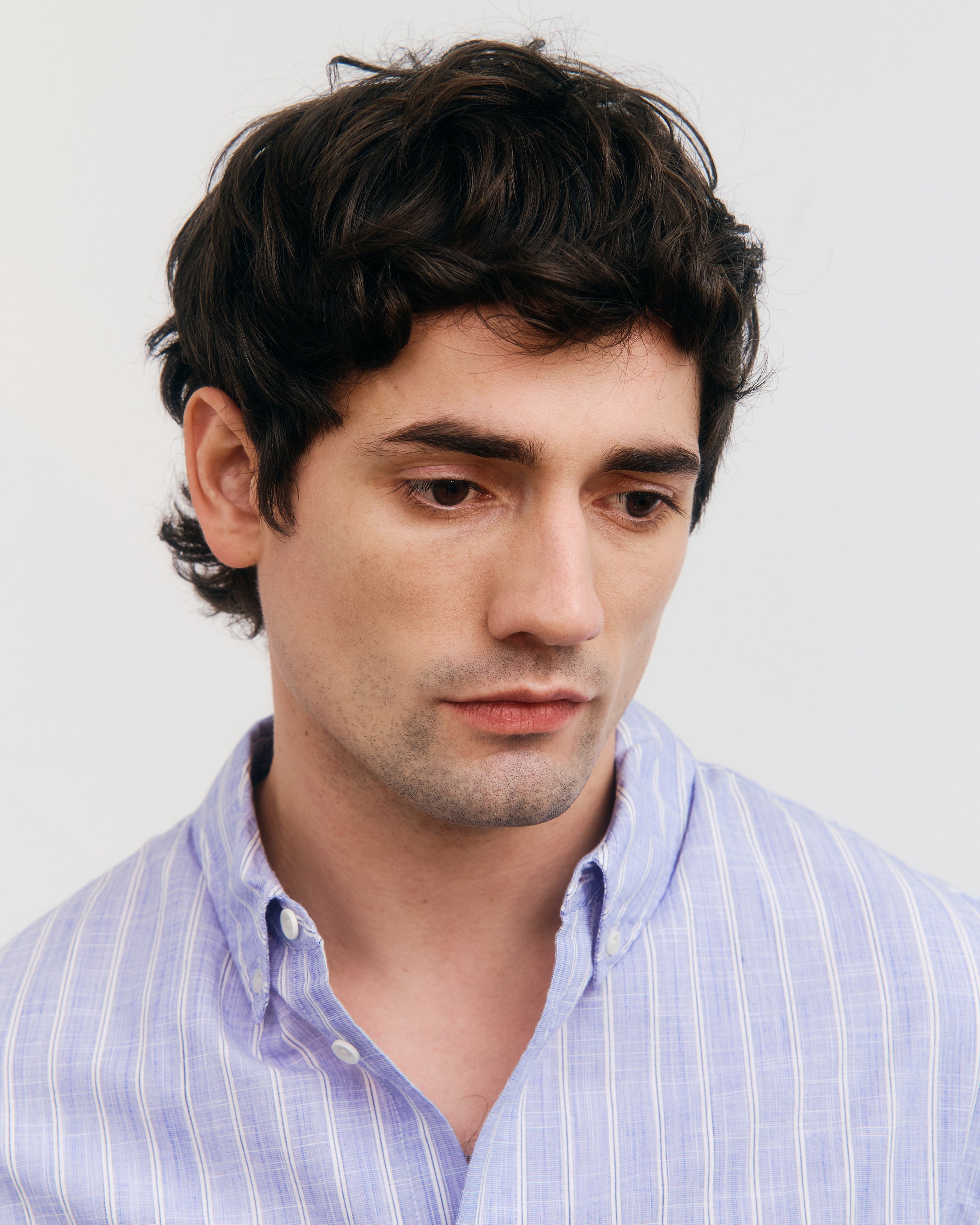 Button-Down Shirt Organic Cotton - Blue Striped