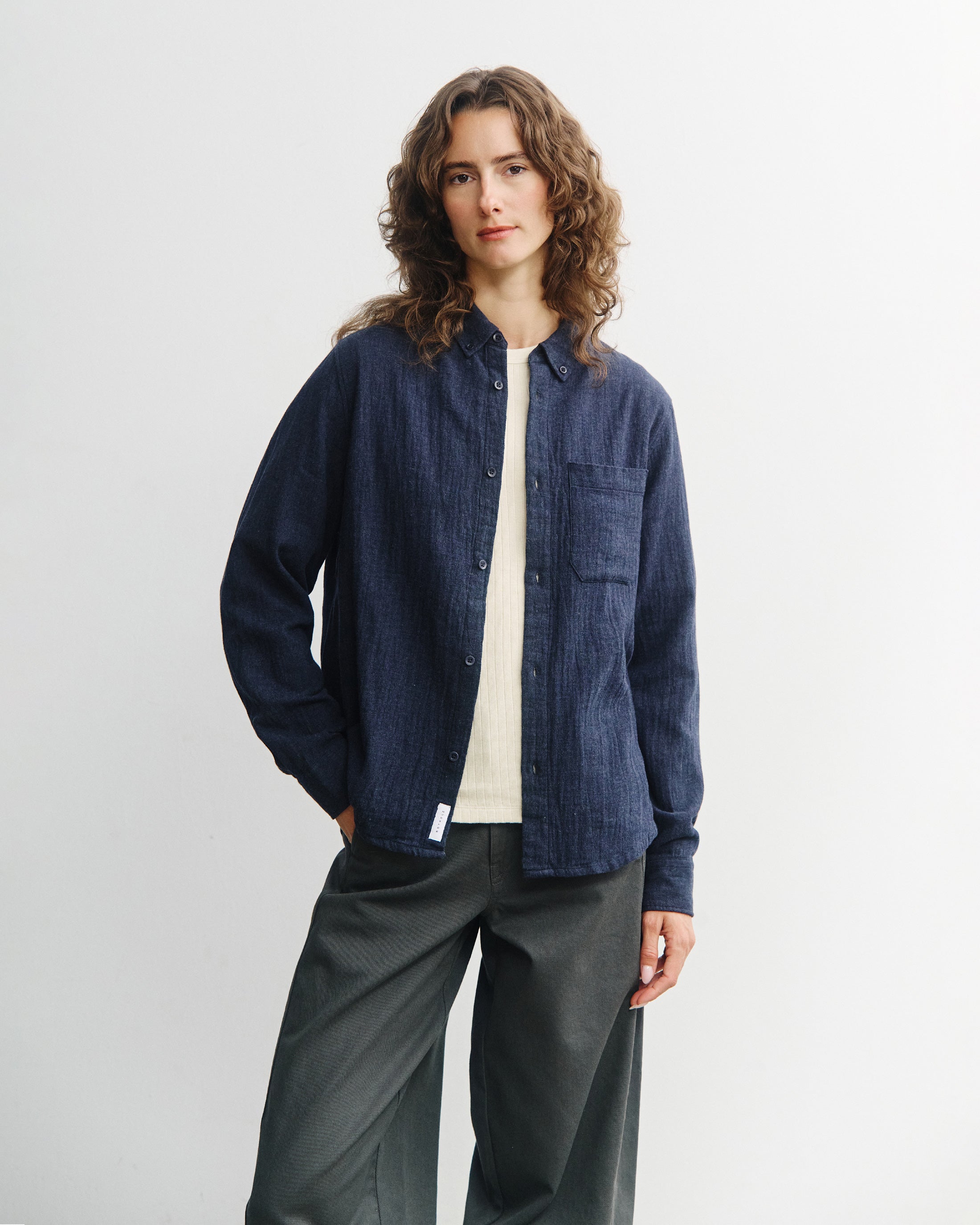 Button-Down Shirt Organic Cotton - Blue