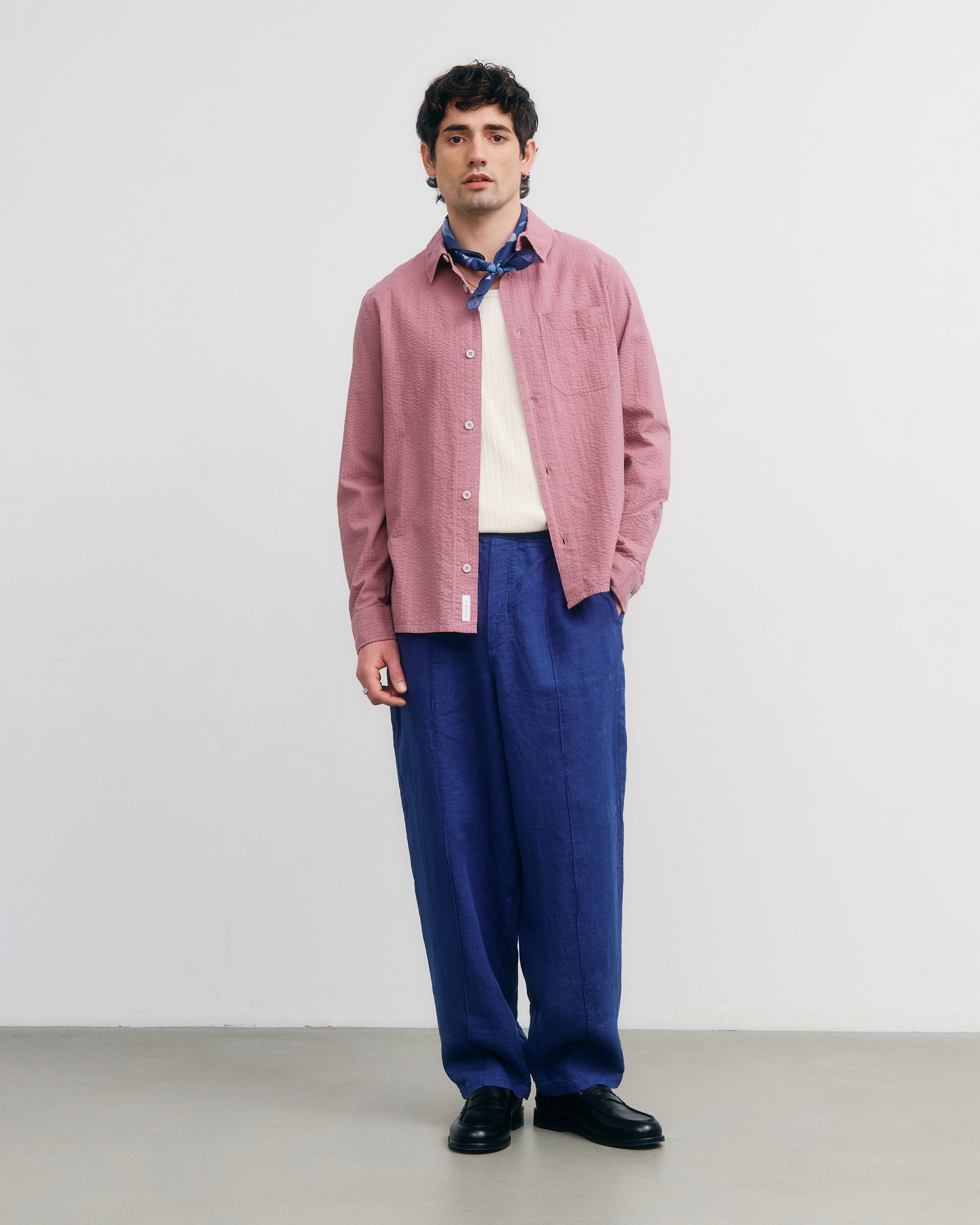 Seersucker Hemd Bio Baumwolle - Pink