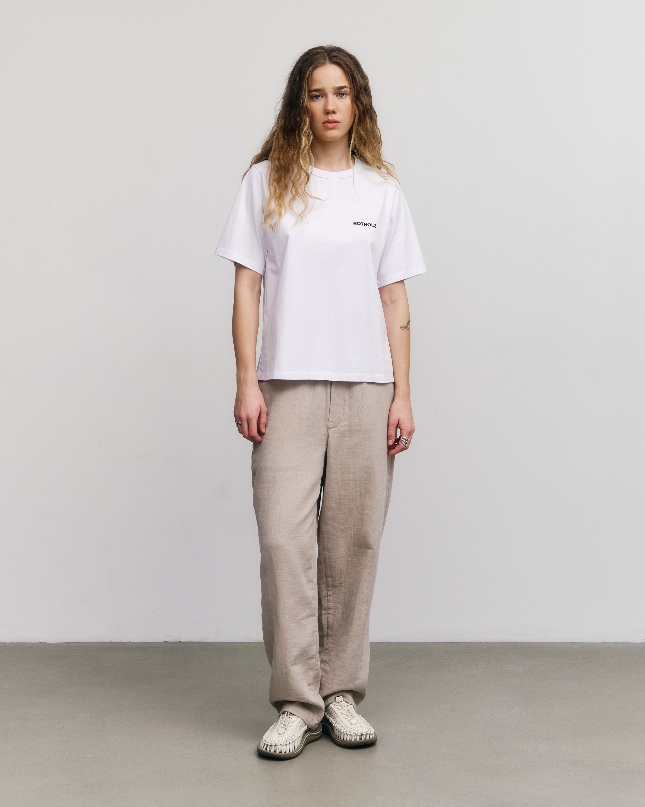 Cherry Print T-Shirt Bio Baumwolle - Weiß