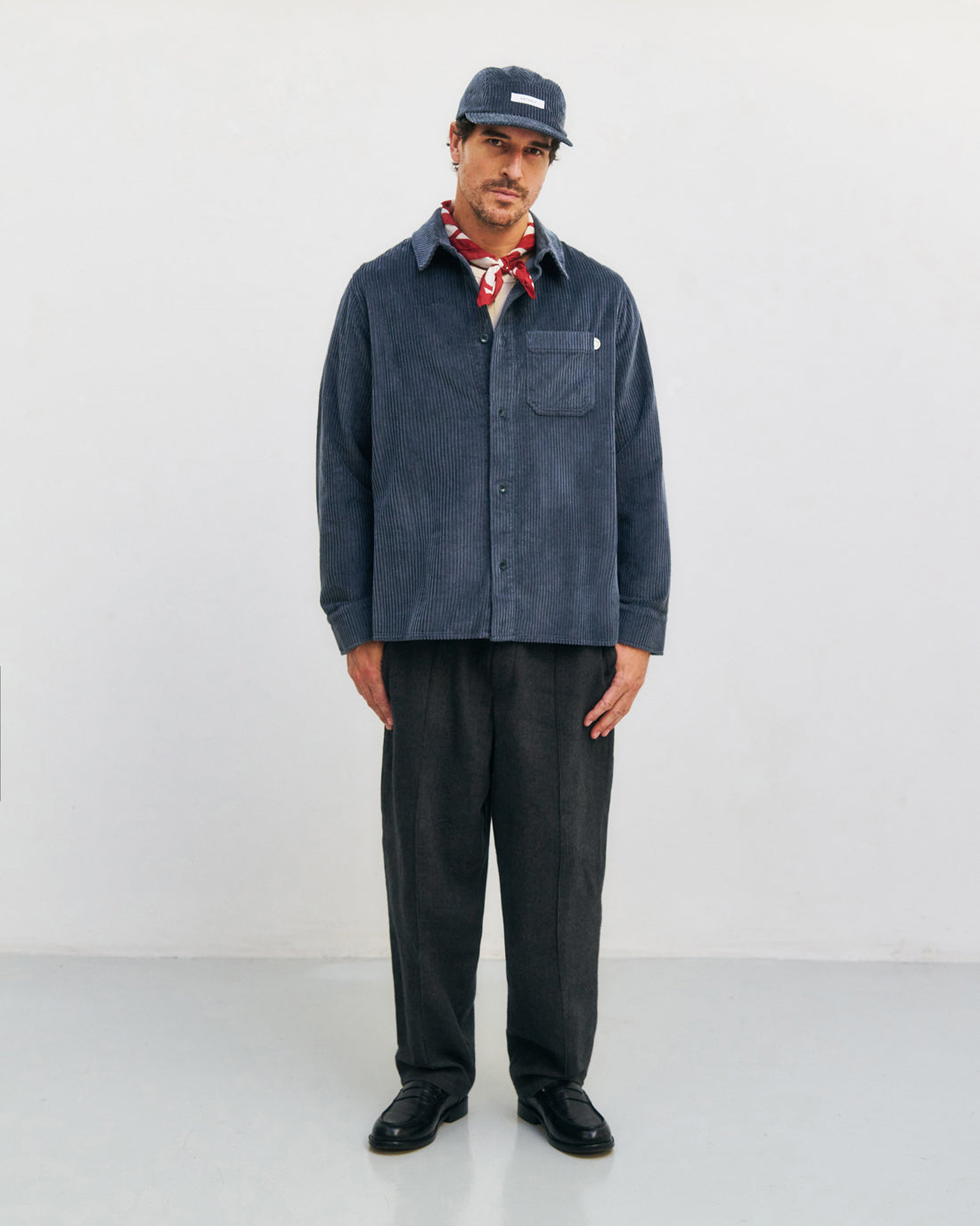 Corduroy Shirt Organic Cotton - Blue