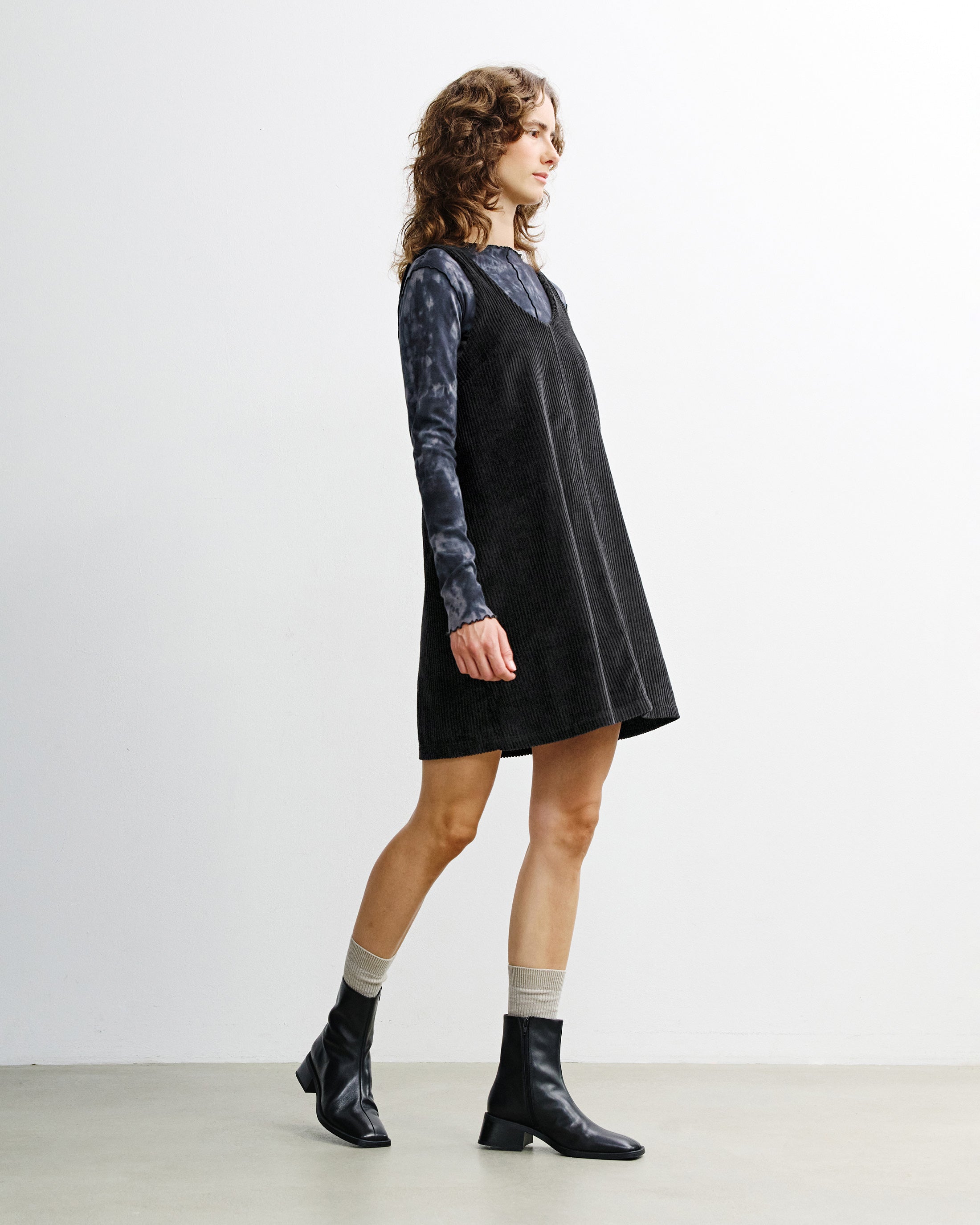 Cord Dress Organic Cotton - Black