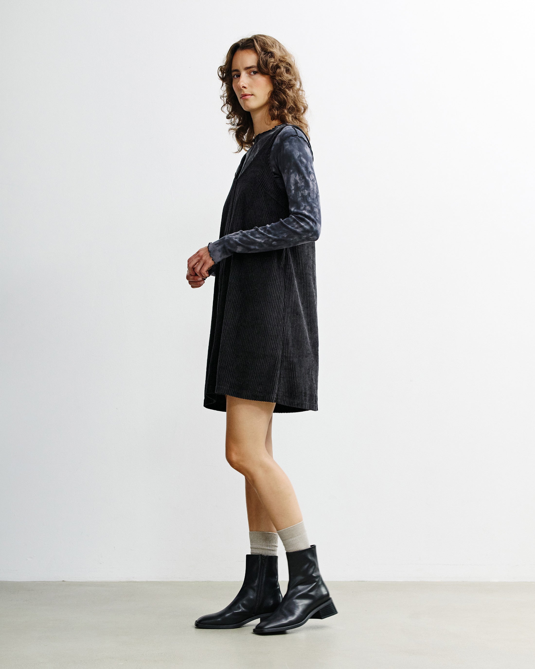 Cord Dress Organic Cotton - Black