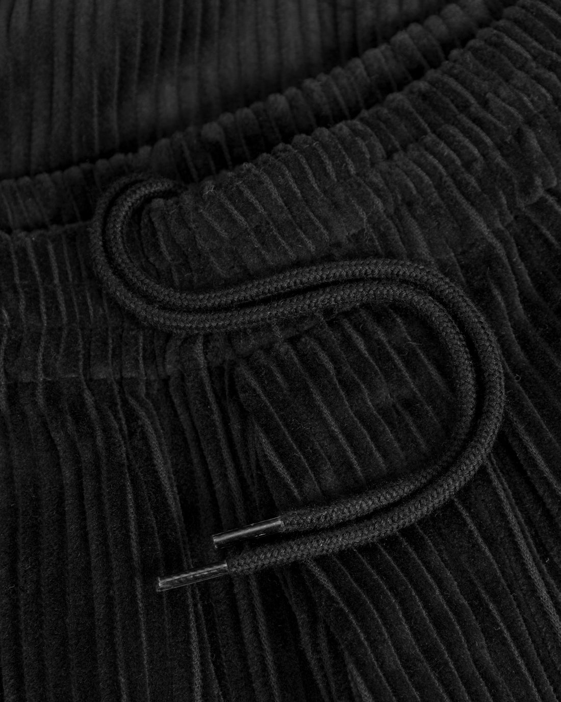 Wide-leg corduroy trousers, organic cotton - black