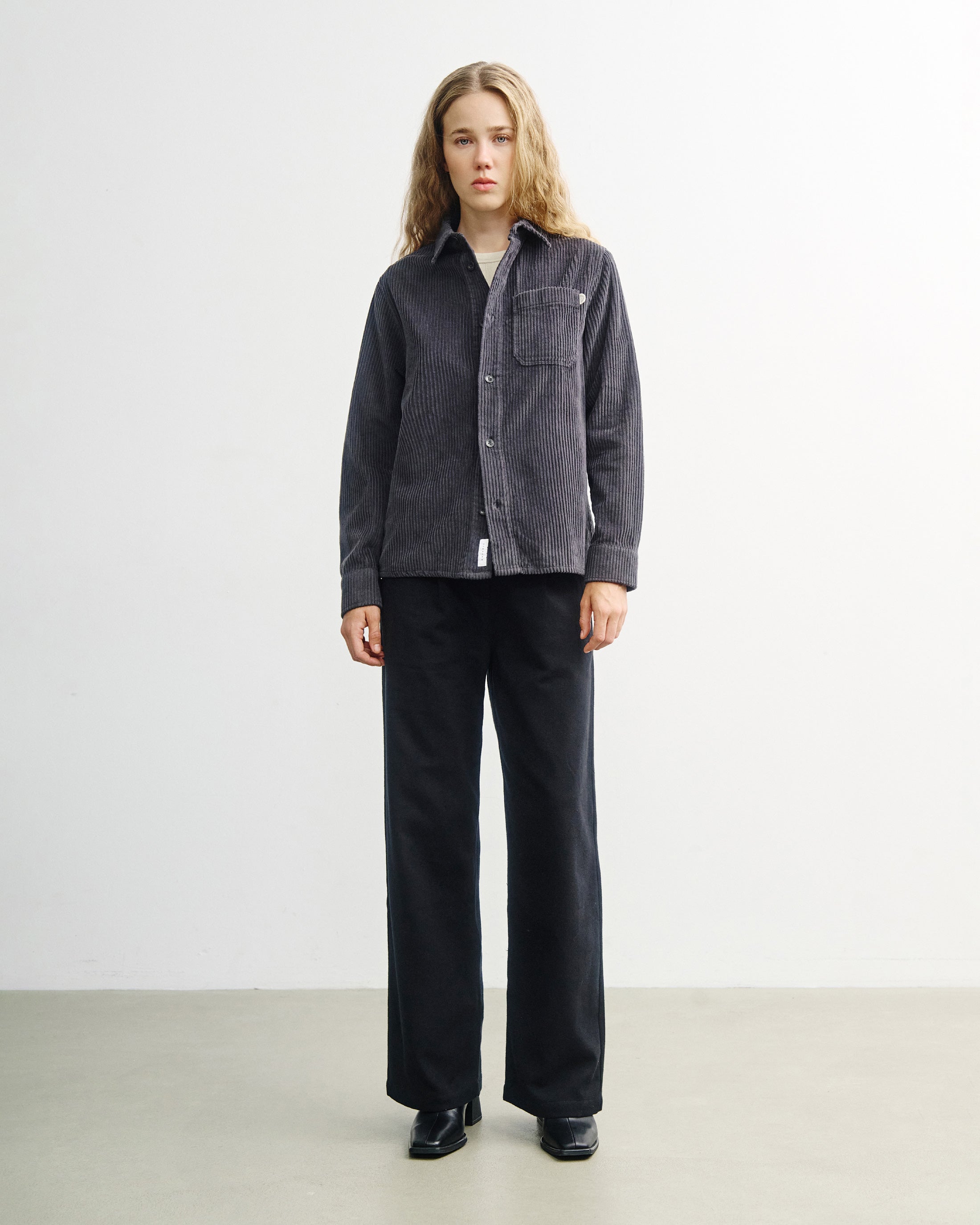 Corduroy Shirt Organic Cotton - Anthracite