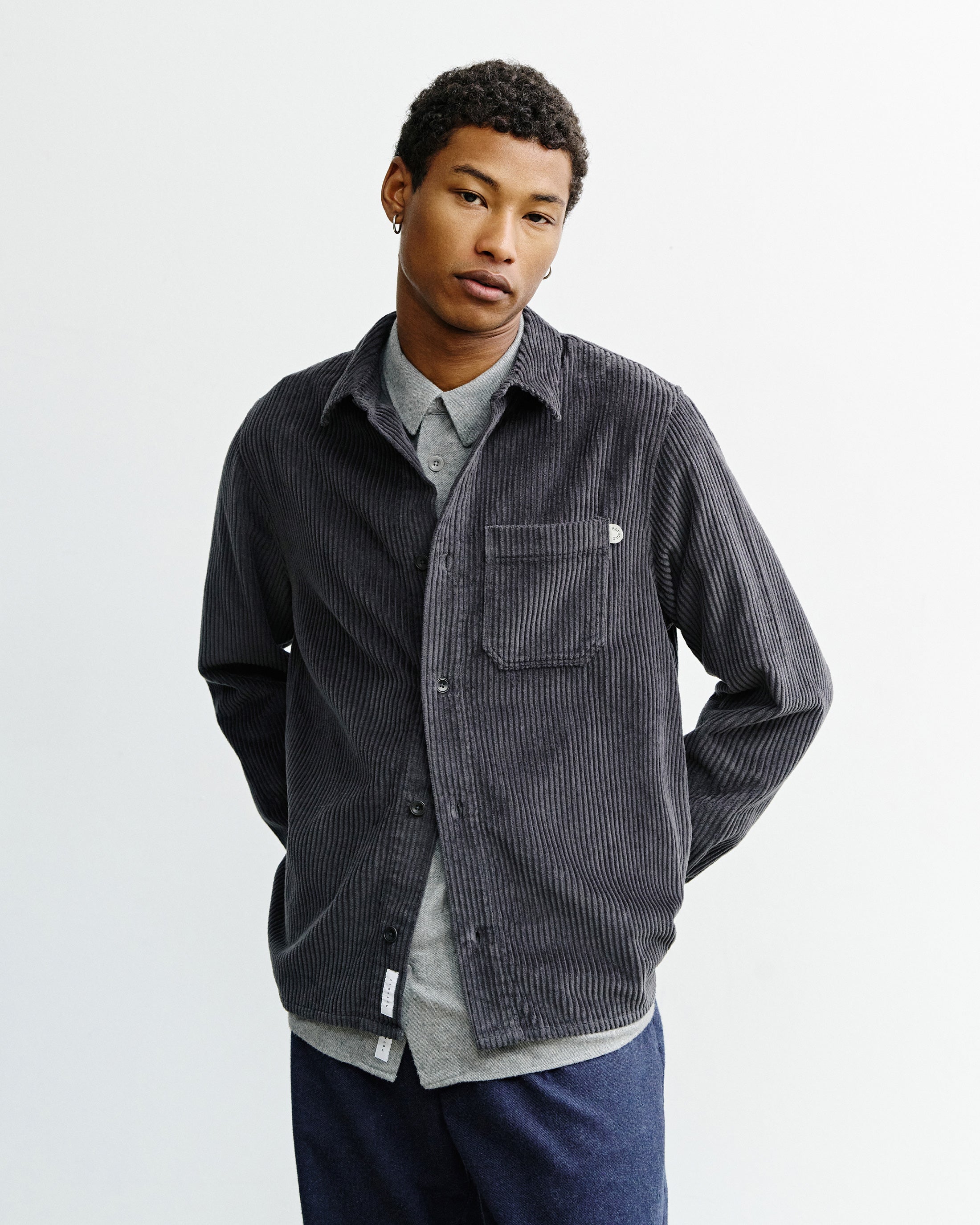 Cord Shirt Organic Cotton - Anthracite