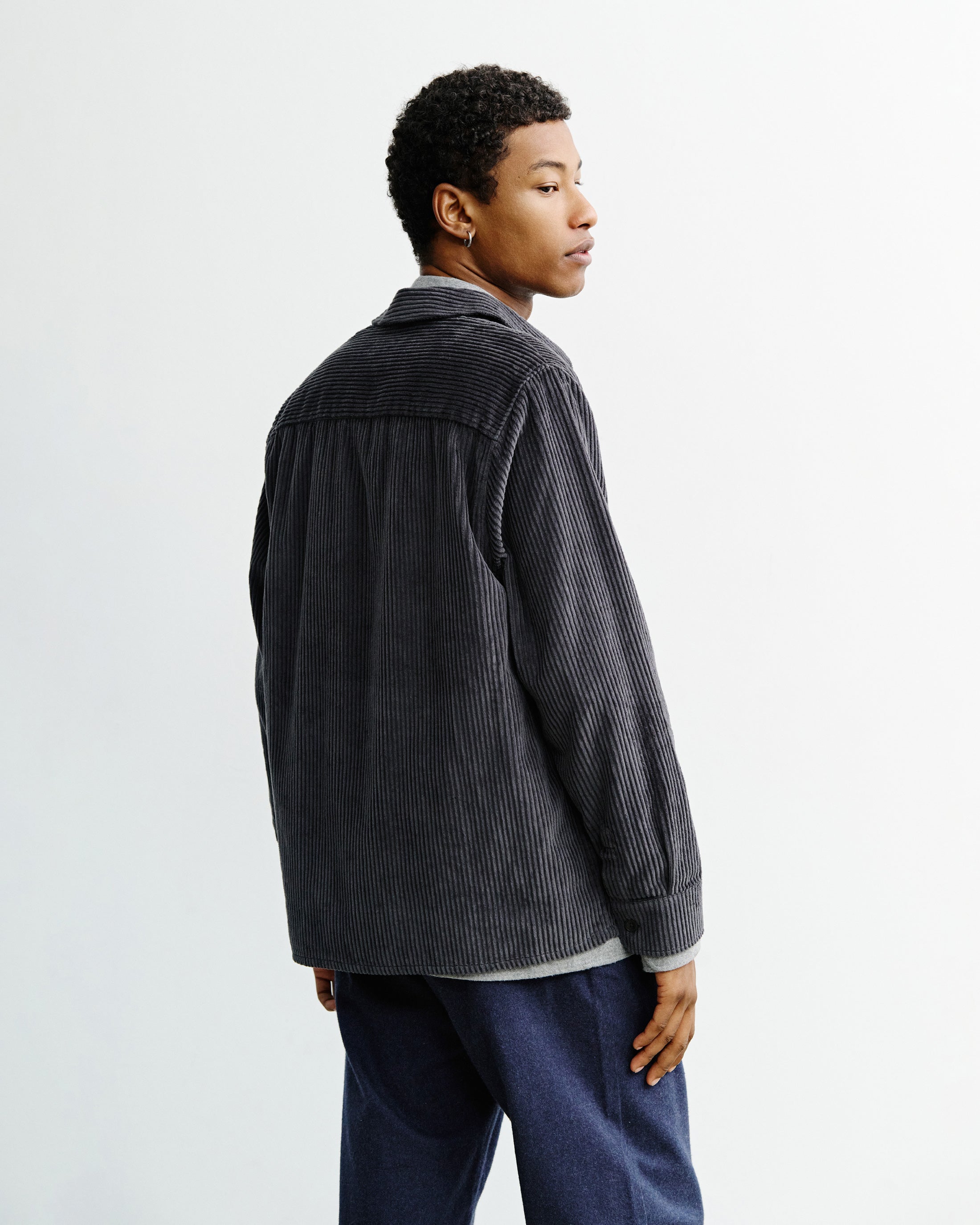 Cord Shirt Organic Cotton - Anthracite