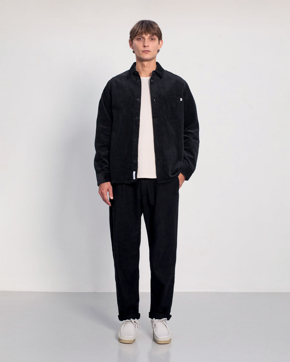 Corduroy Shirt Organic Cotton - Black