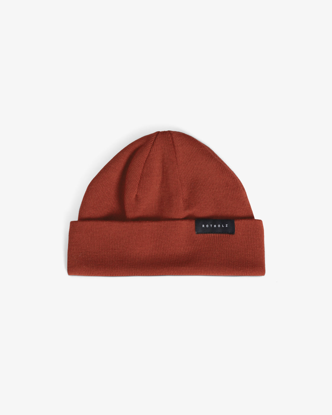 Short Merino Wool Beanie - Red