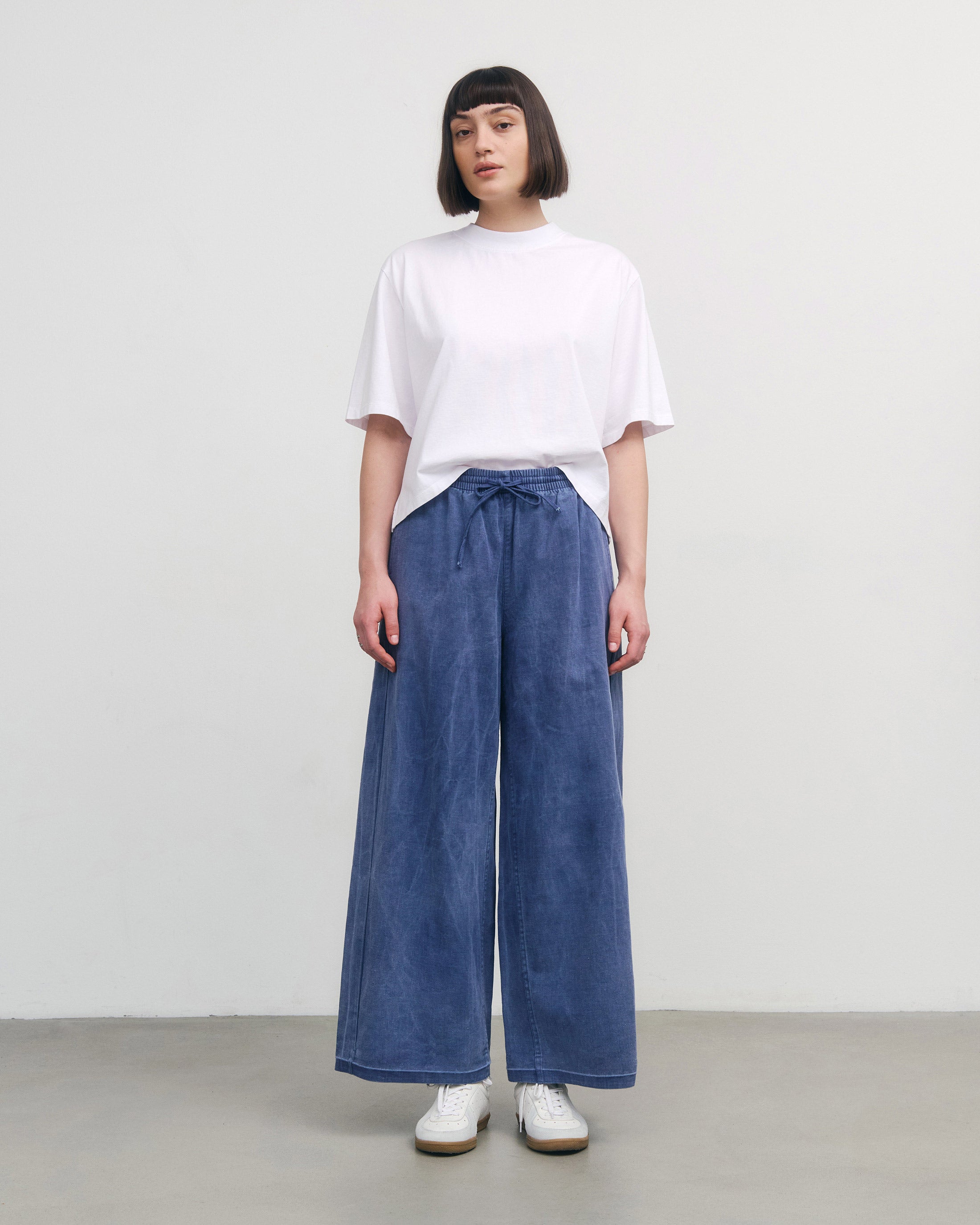 Kurzes T-Shirt Bio Baumwolle - Weiß