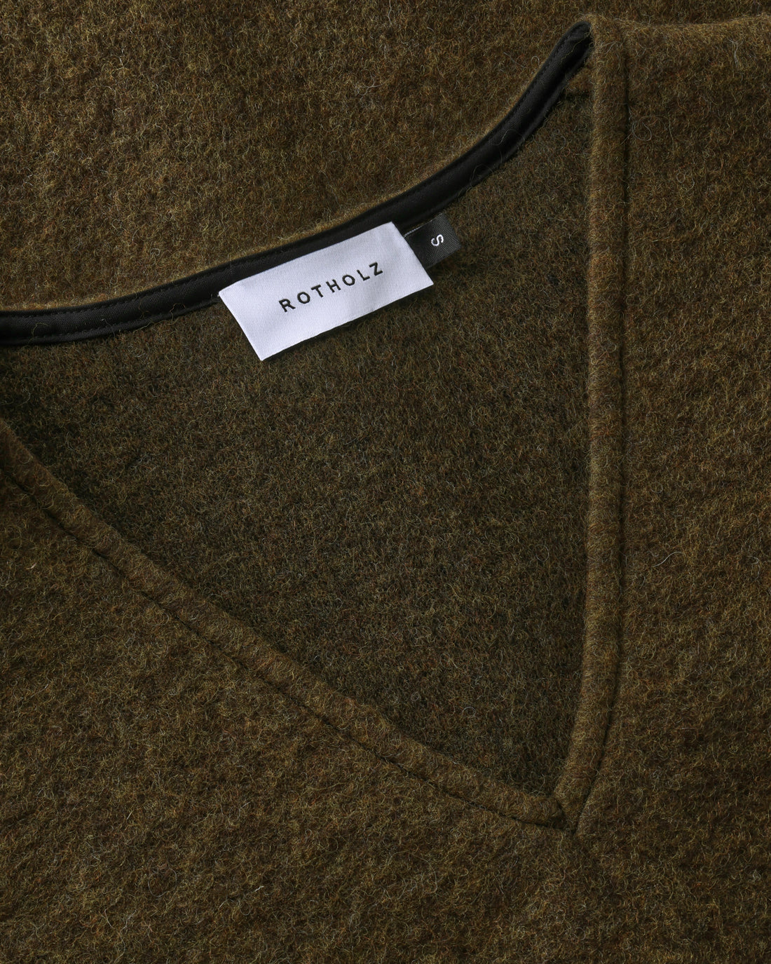 Short vest organic wool - dark green