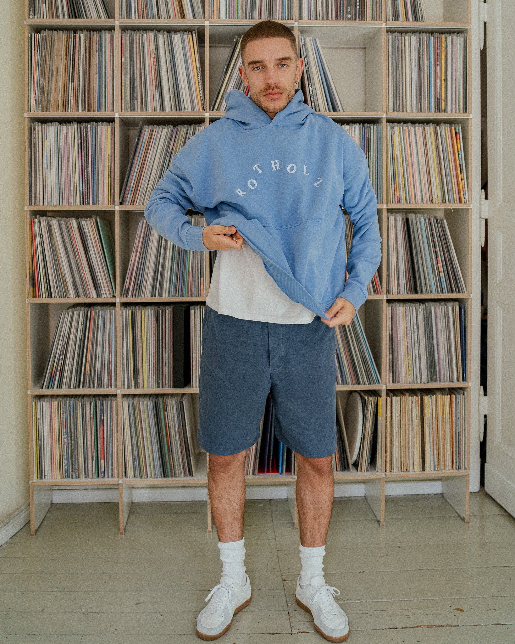 Logo Hoodie Organic Cotton - Light Blue