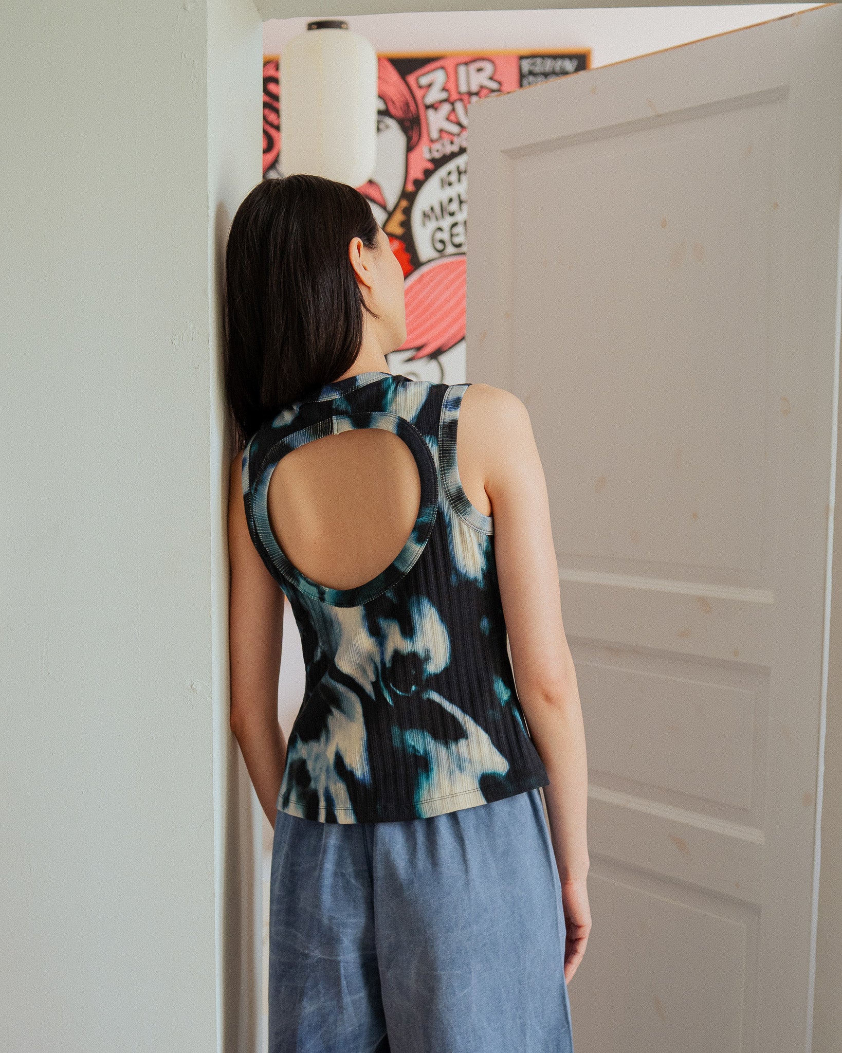 Ribbed Organic Cotton Top - Tie Dye