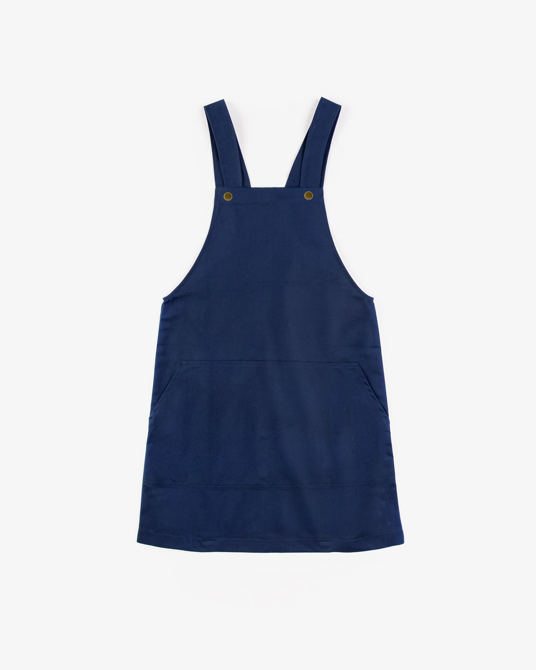 Pinafore dress made of organic canvas - Blue