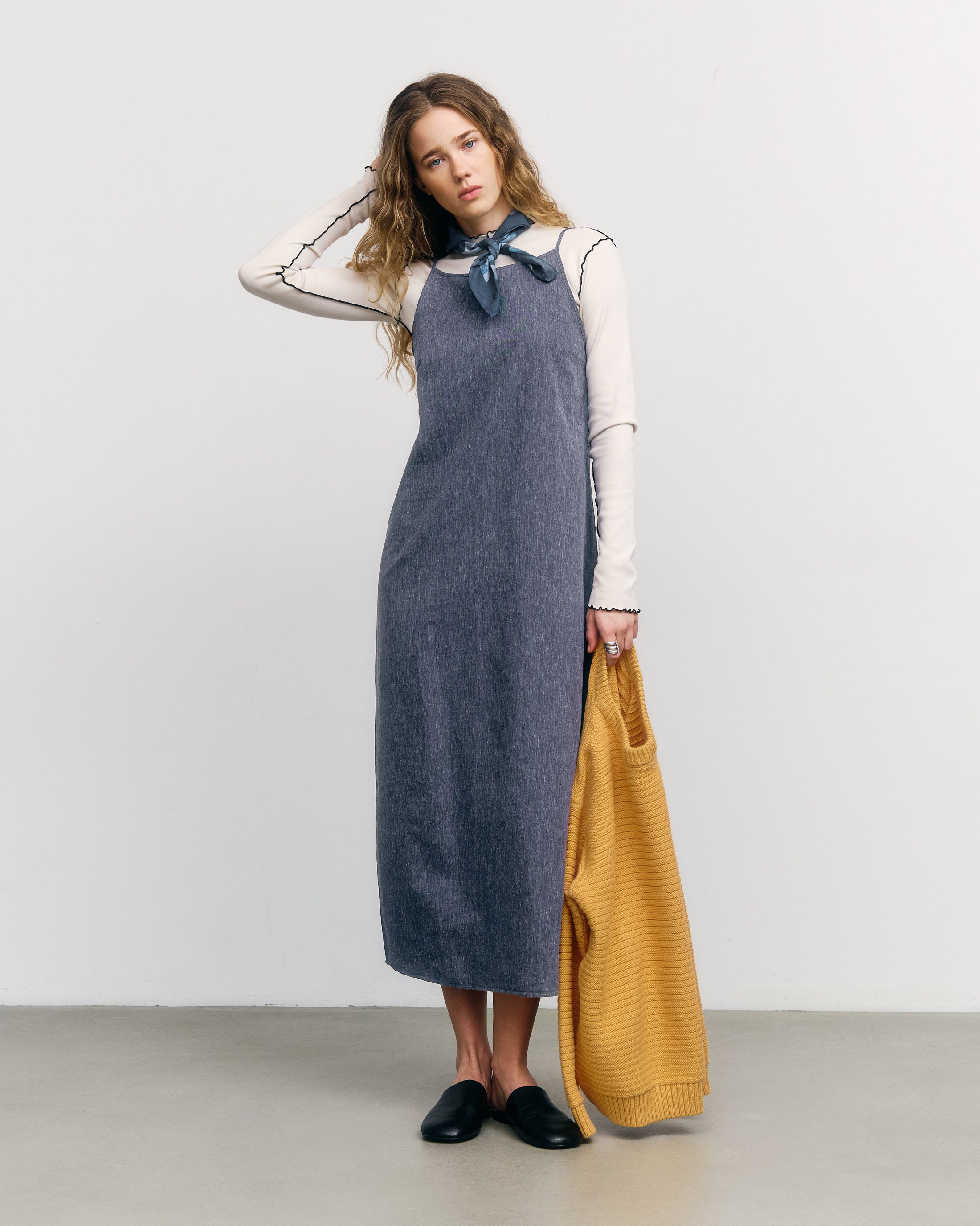 Trägerkleid Bio Baumwolle - Blau