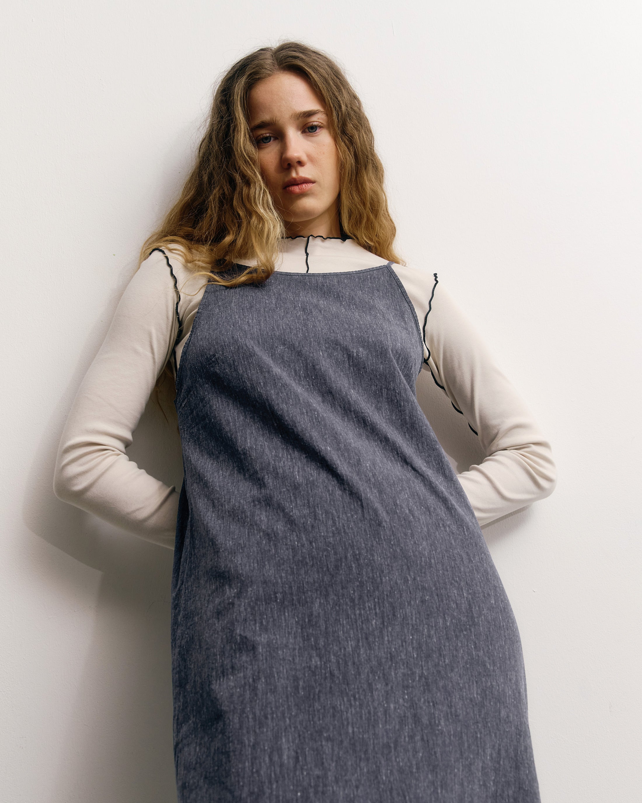 Trägerkleid Bio Baumwolle - Blau