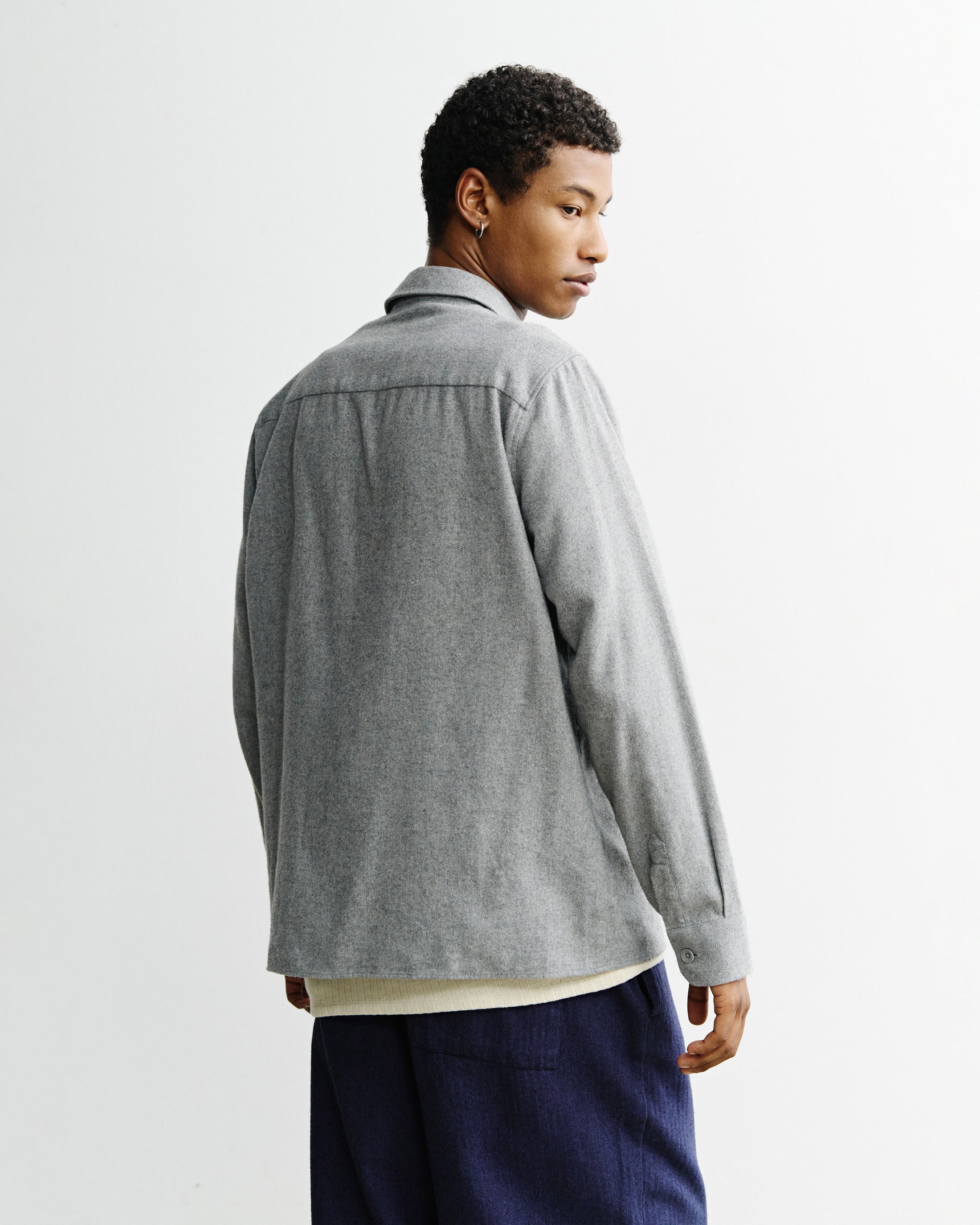Flannel Shirt Organic Cotton - Grey