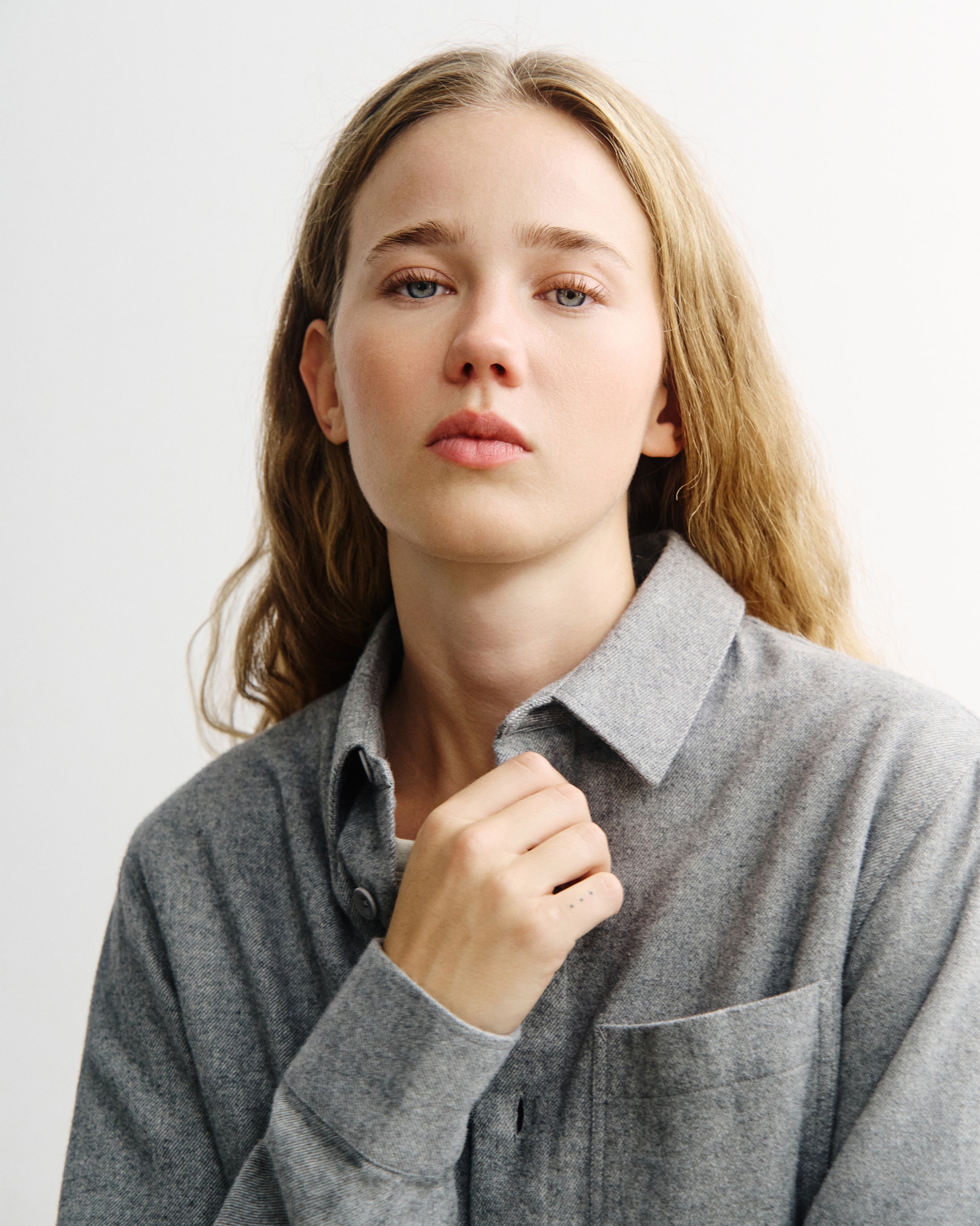 Flannel Shirt Organic Cotton - Grey