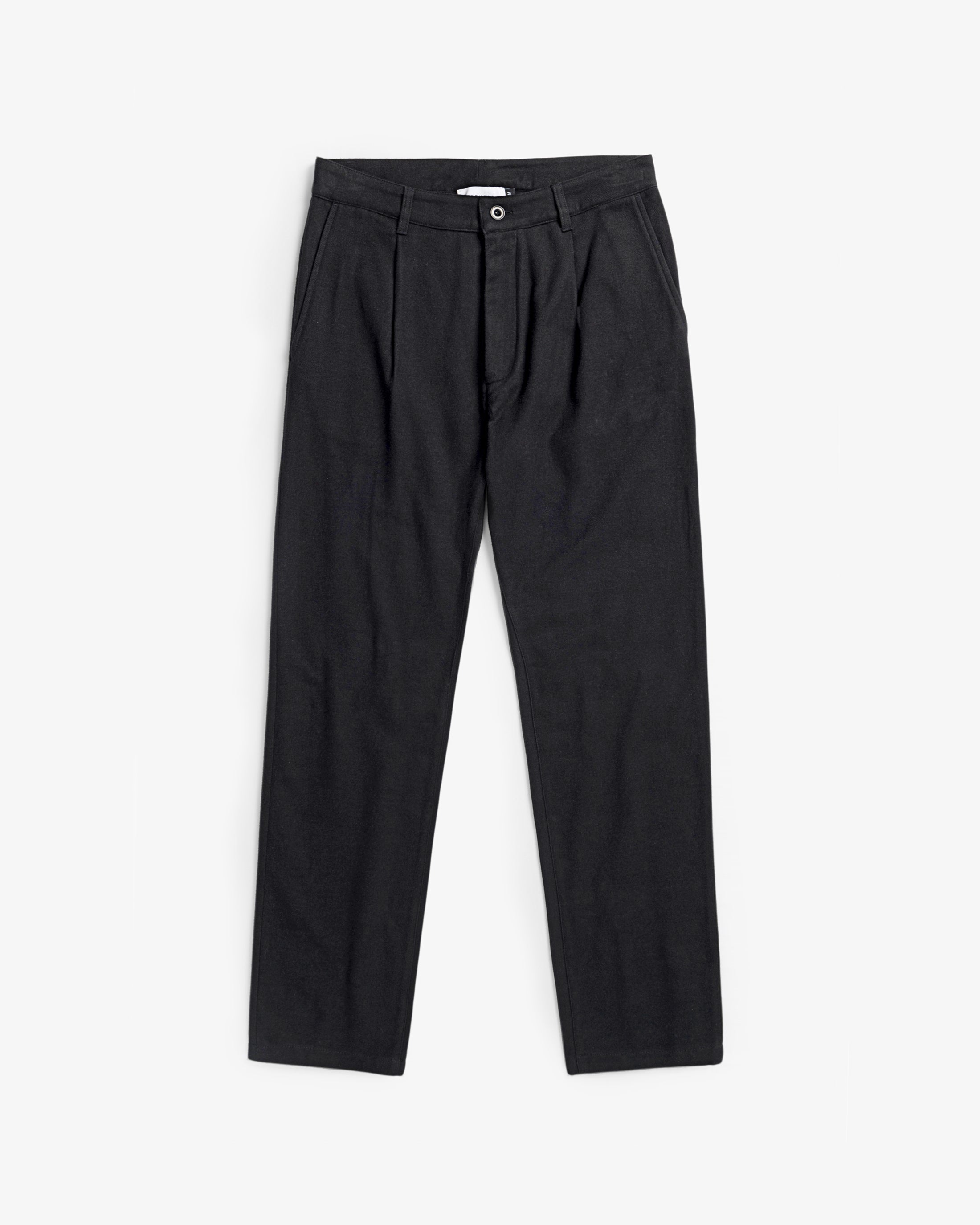 Flannel trousers organic cotton - Black