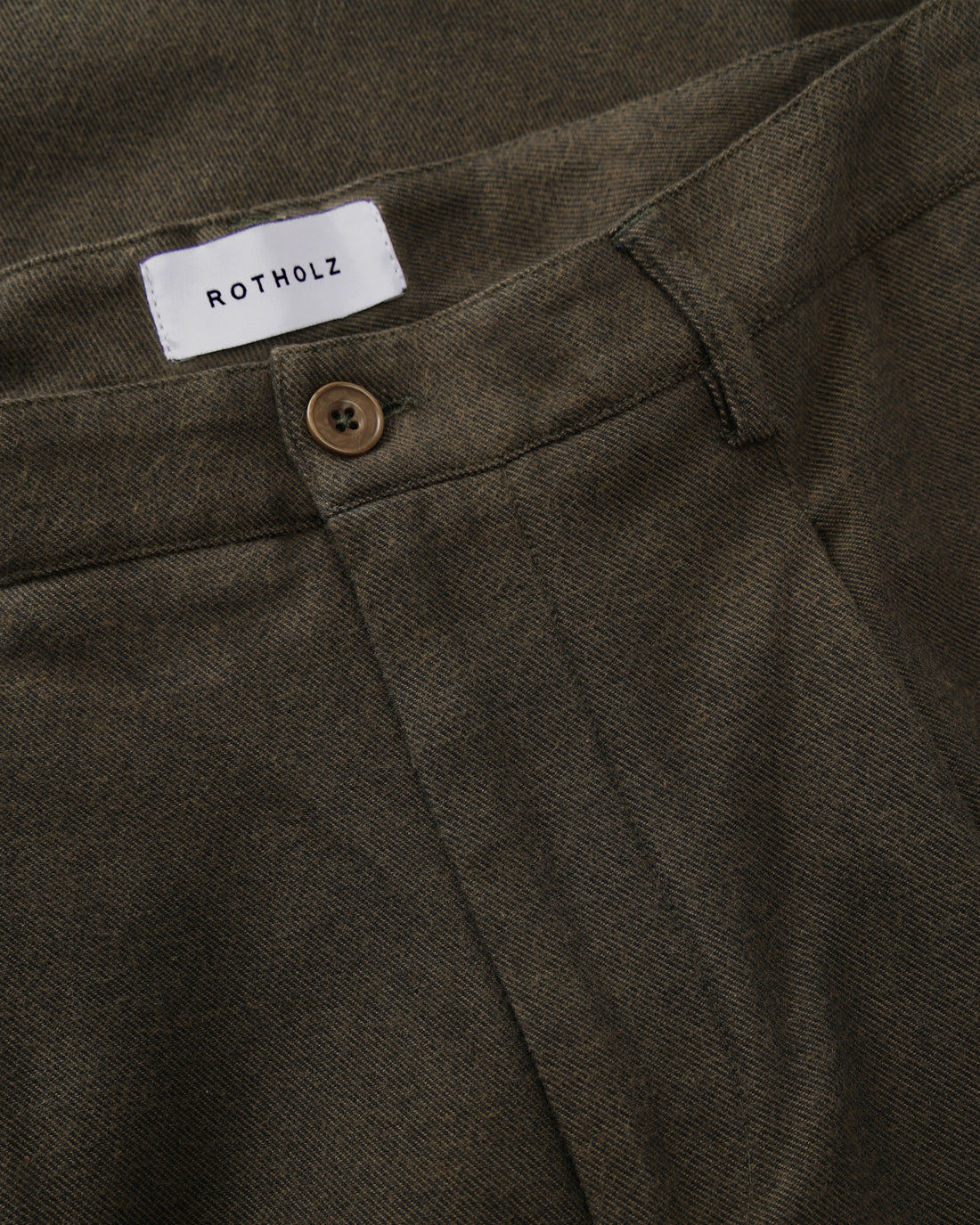 Flannel trousers organic cotton - Brown