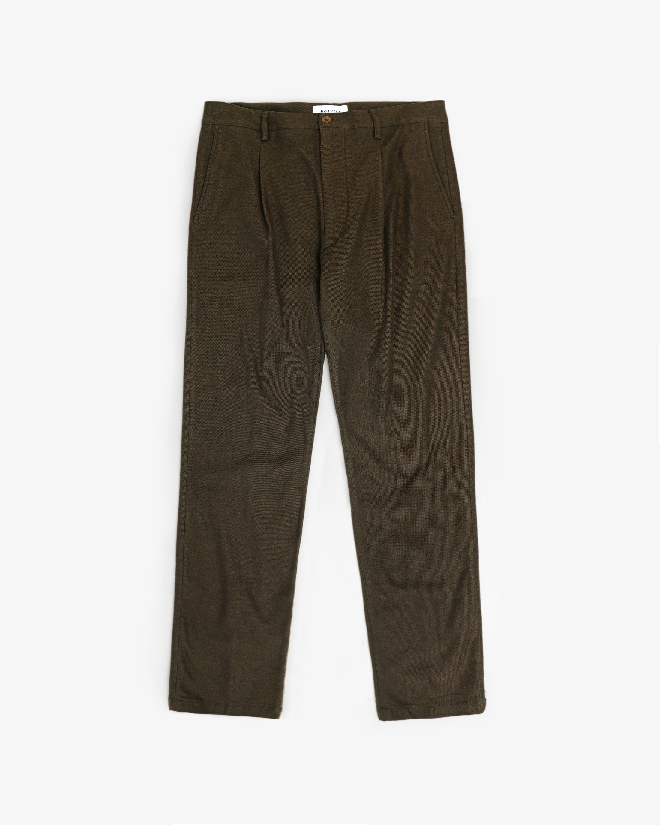 Flannel trousers organic cotton - Brown