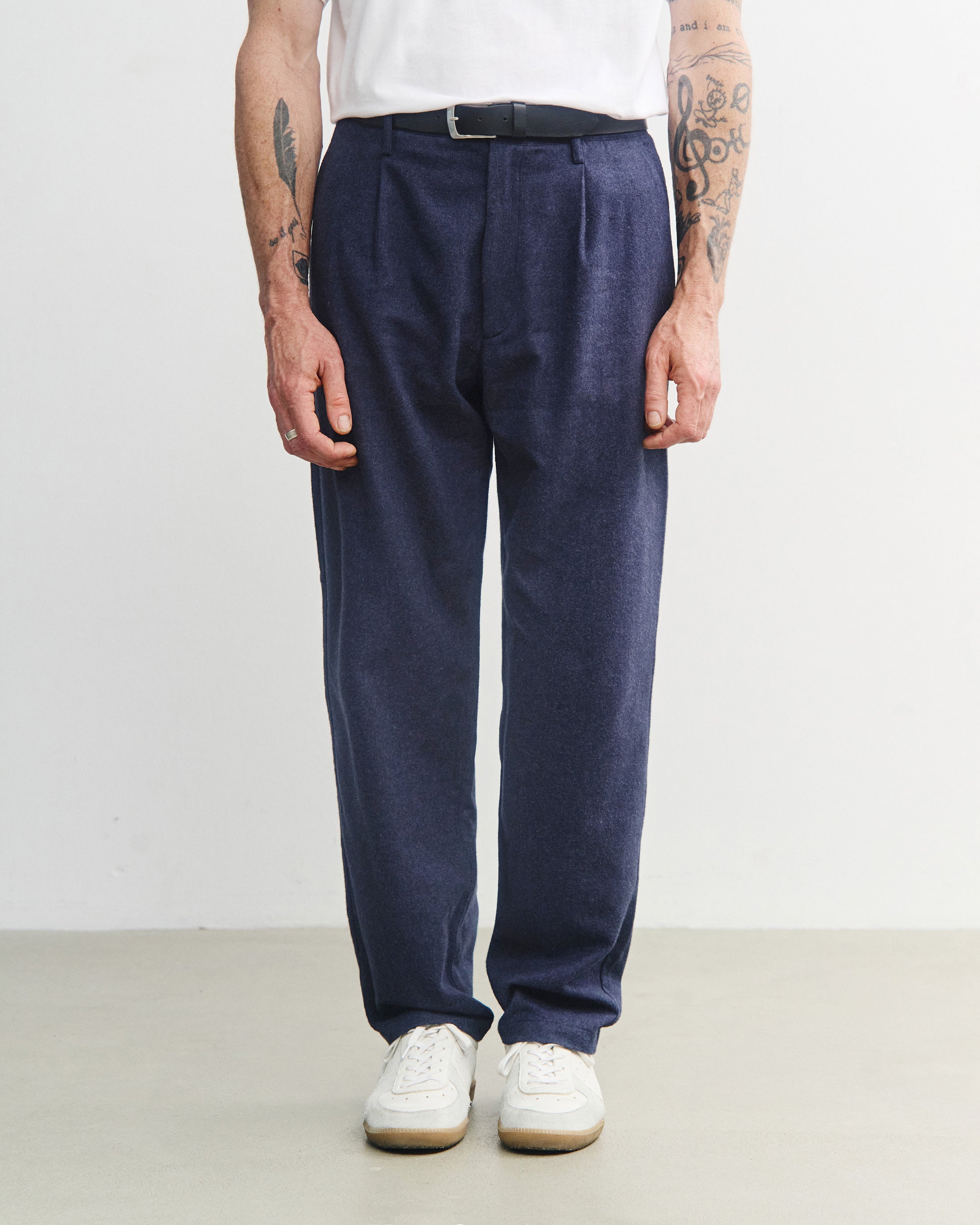 Everyday Flannel Trousers Organic Cotton - Dark Blue