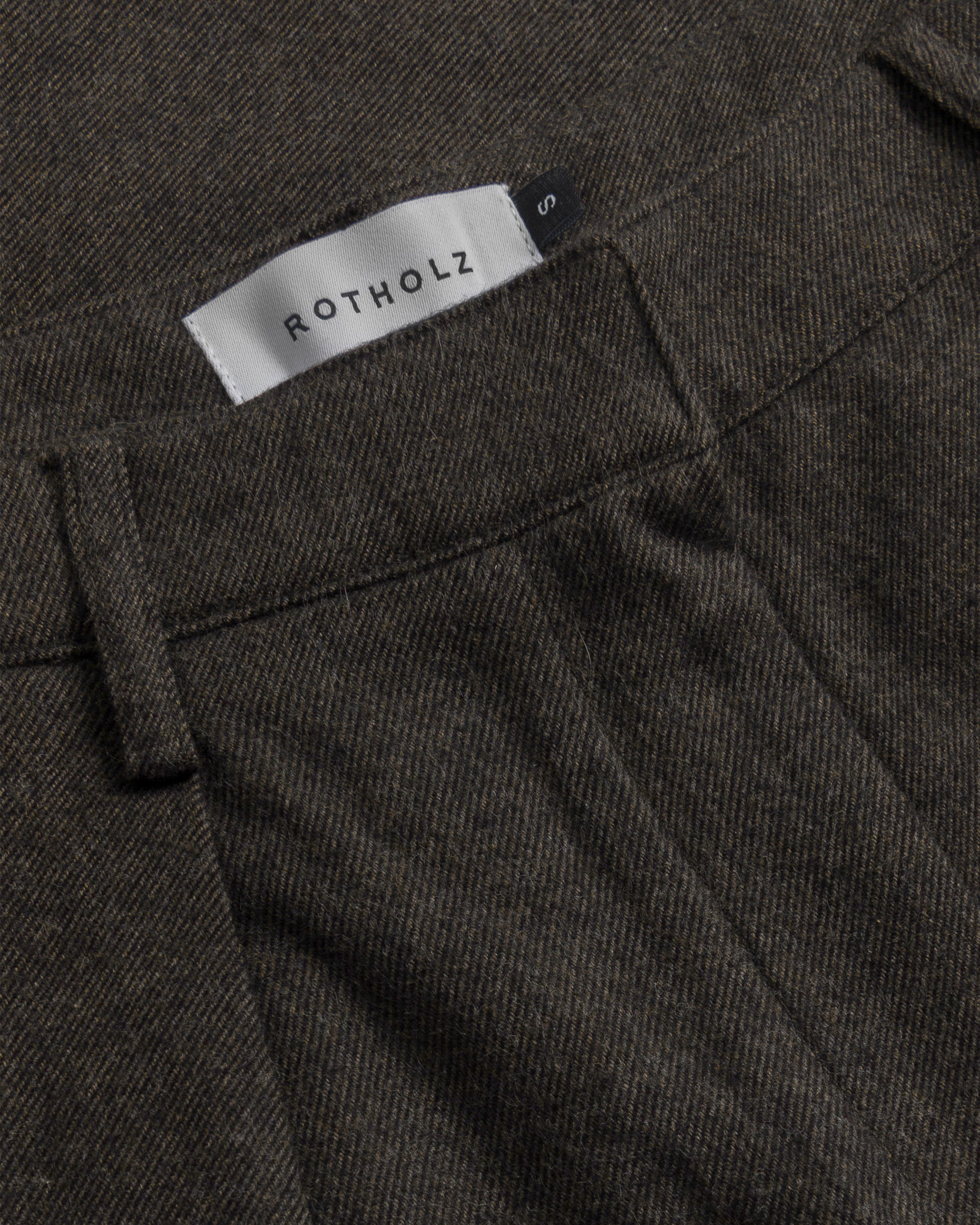 High-Waist Flannel Trousers Organic Cotton - Brown