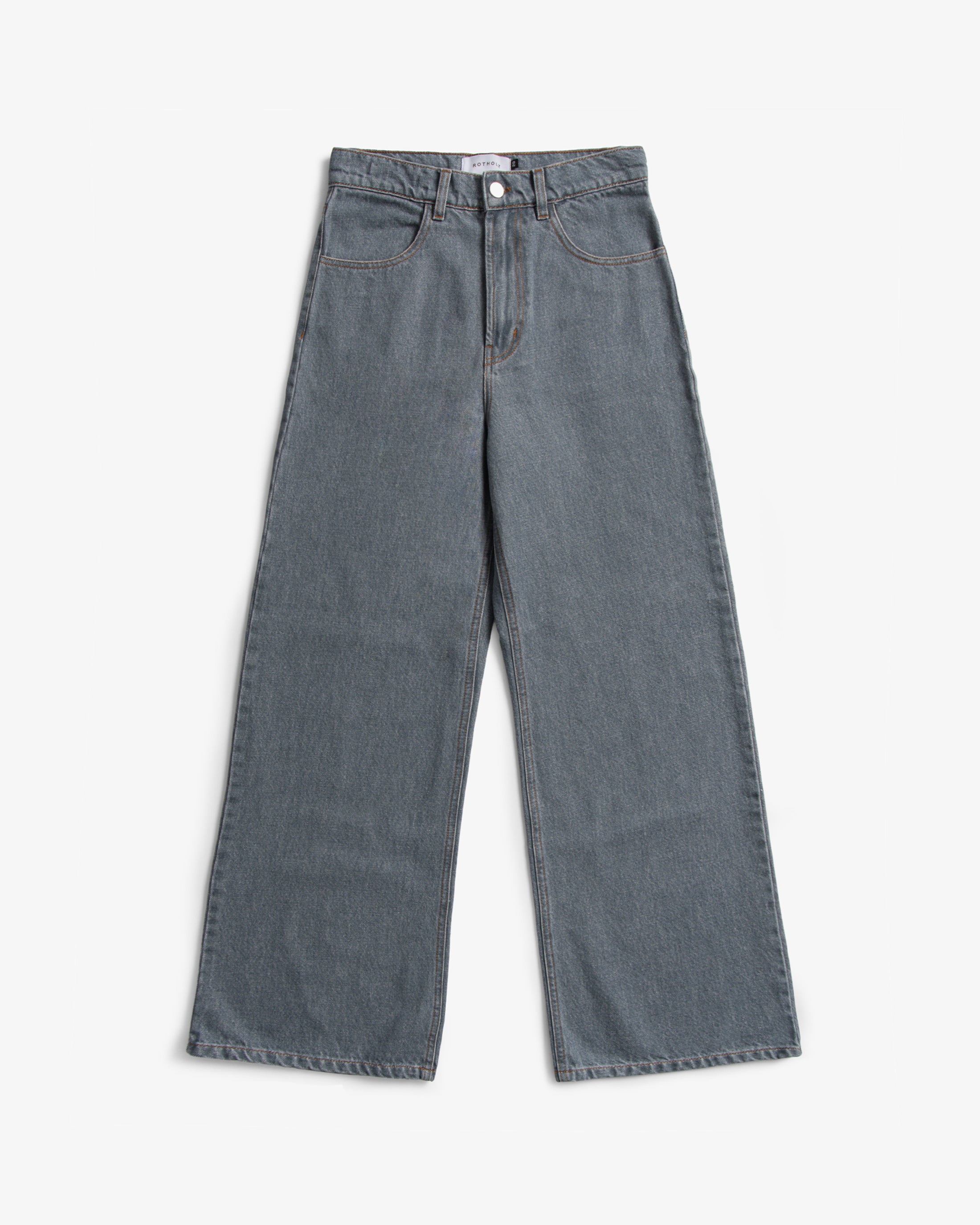 Flared Leg Organic Cotton Jeans - Grey