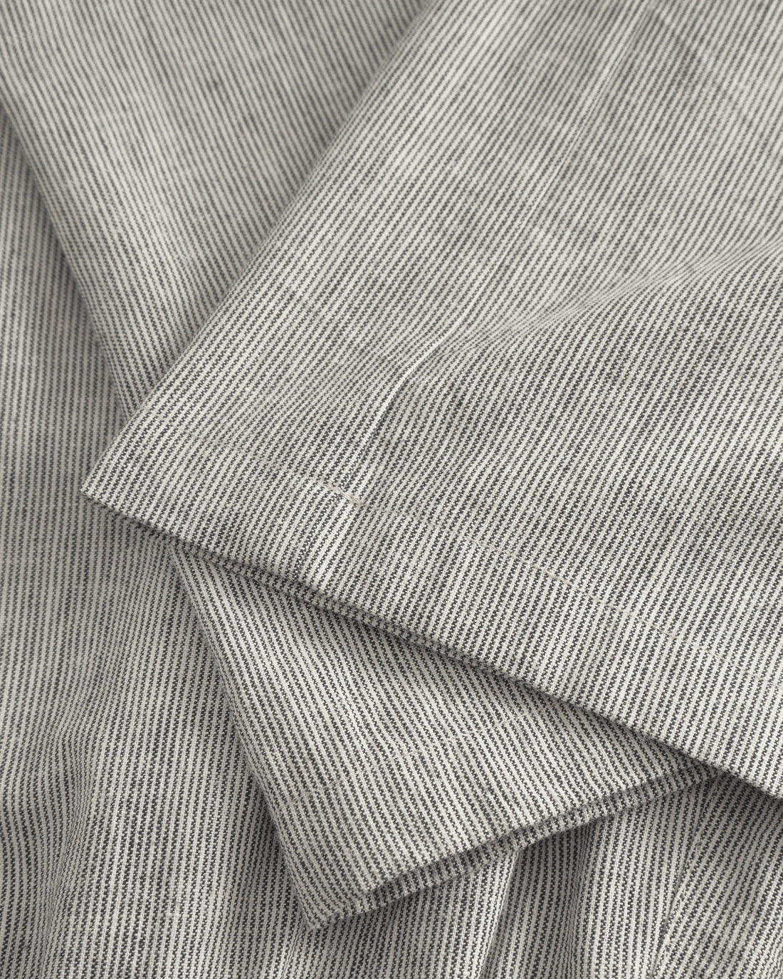 Lightweight flared trousers, organic cotton - grey striped